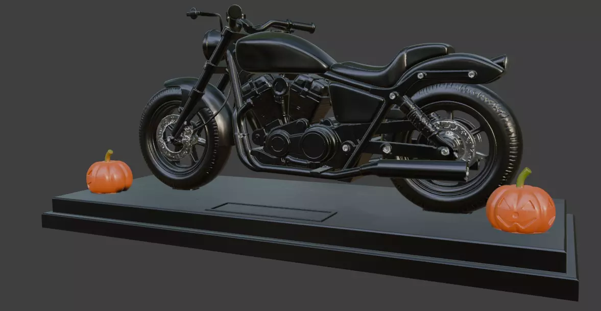Halloween Motorbike 3D print model_1