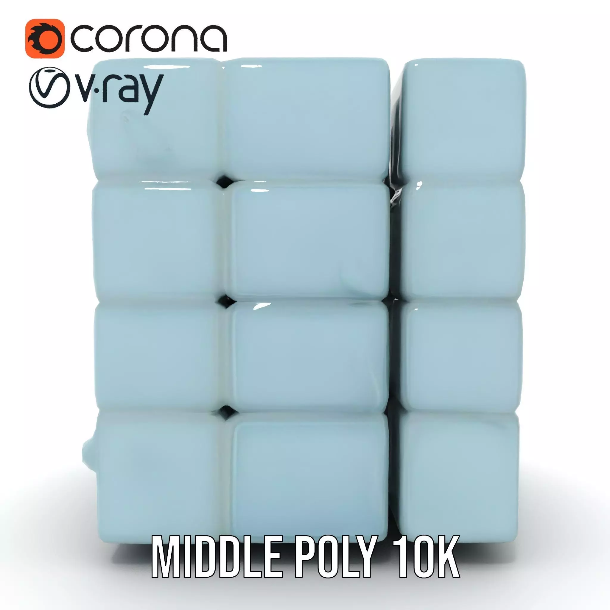 Frosty Puzzle Cube model pack Low-poly 3D model_21