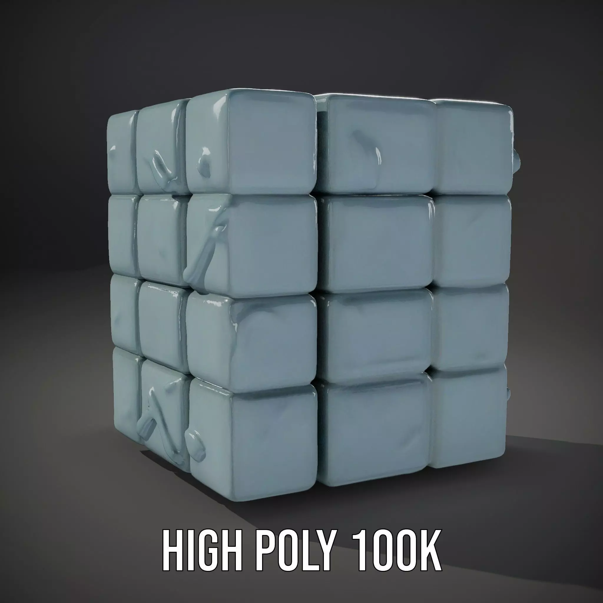 Frosty Puzzle Cube model pack Low-poly 3D model_11