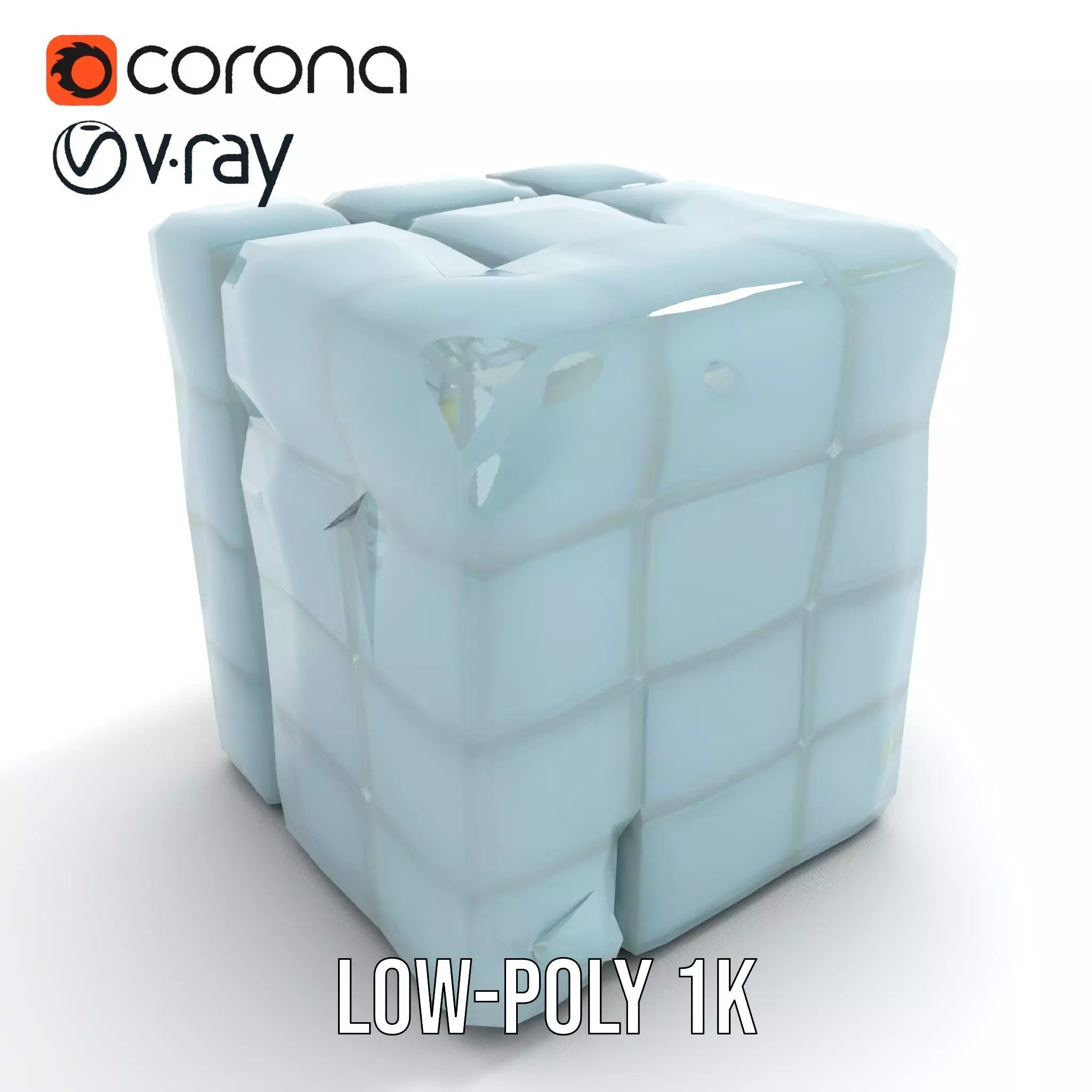Frosty Puzzle Cube model pack Low-poly 3D model_15