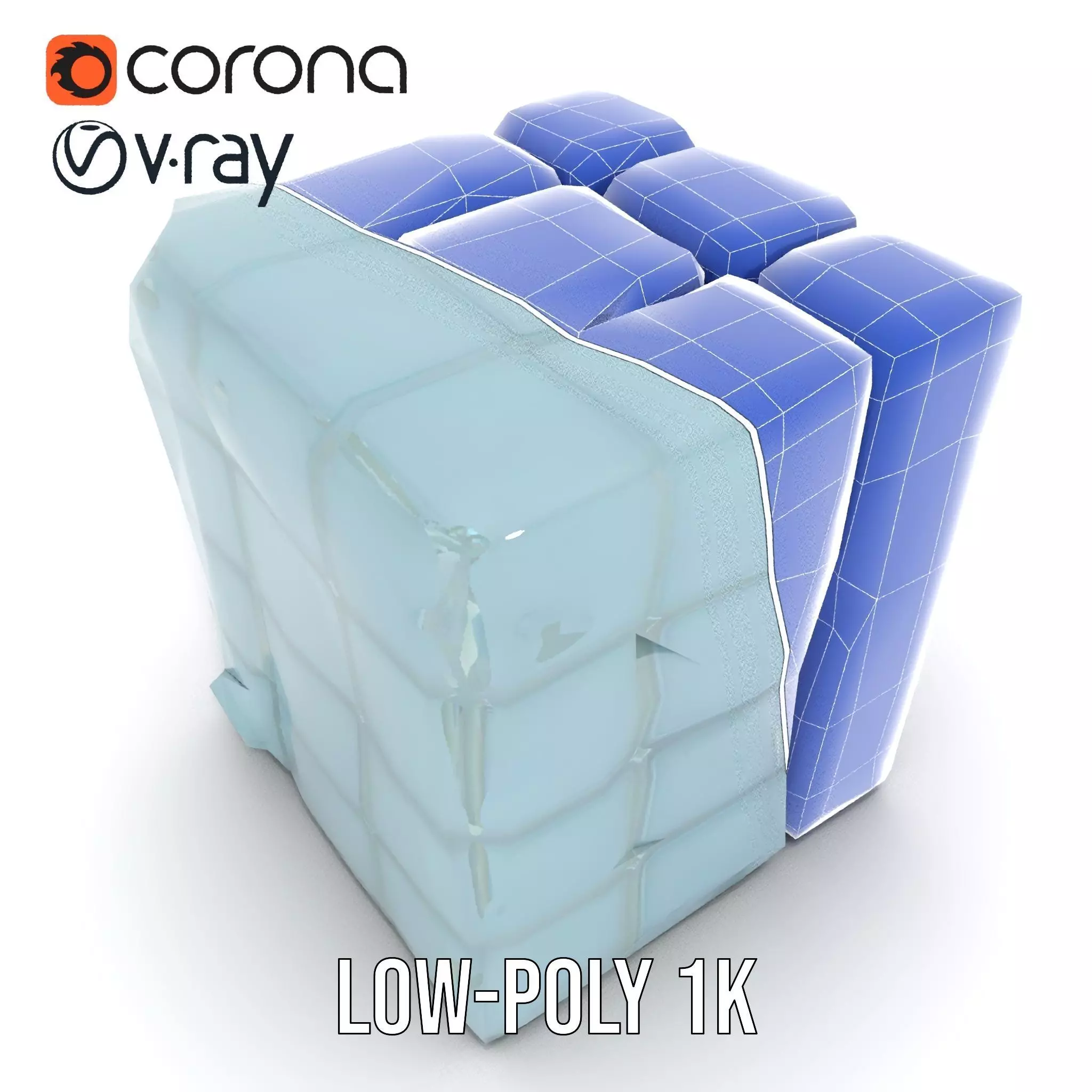 Frosty Puzzle Cube model pack Low-poly 3D model_28