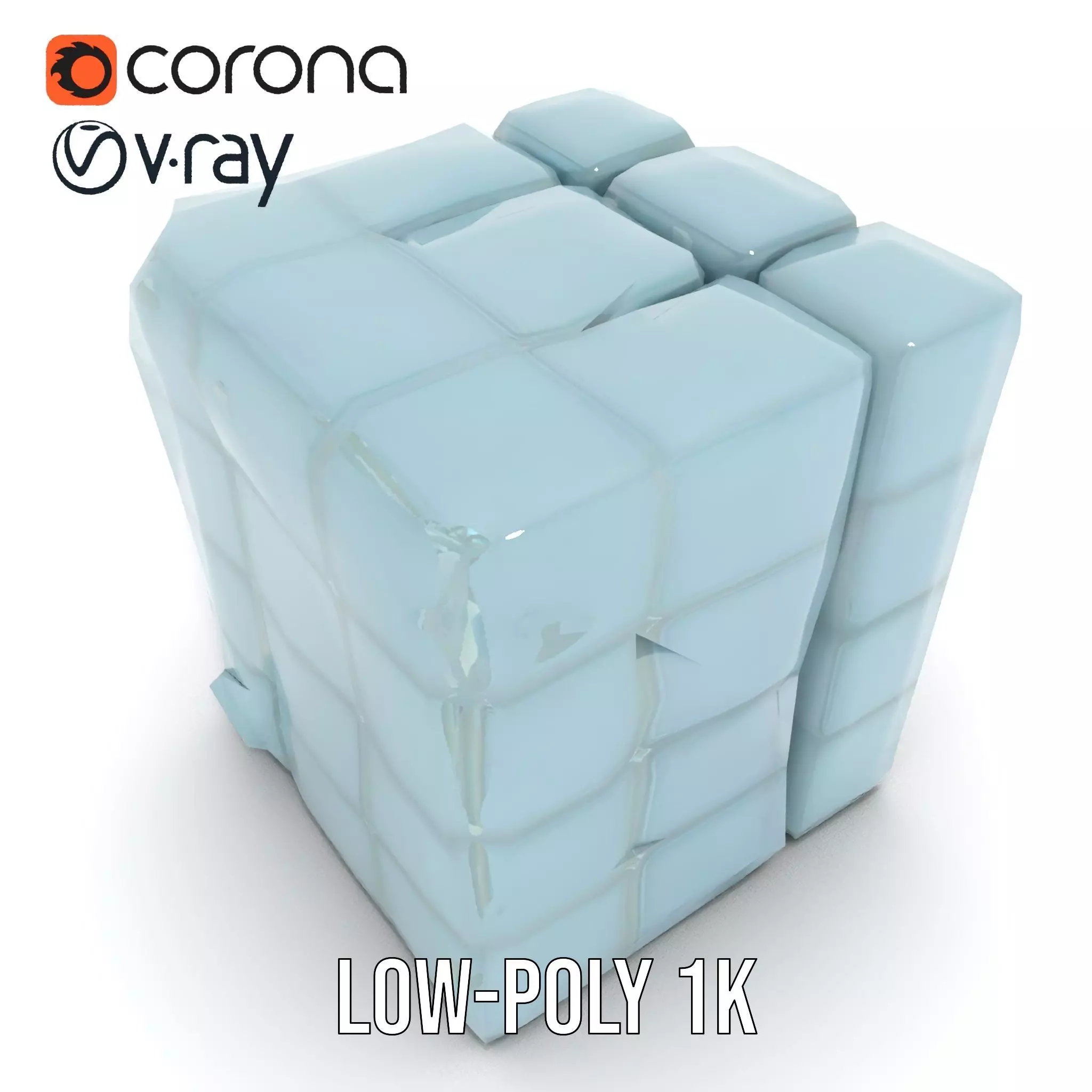 Frosty Puzzle Cube model pack Low-poly 3D model_25