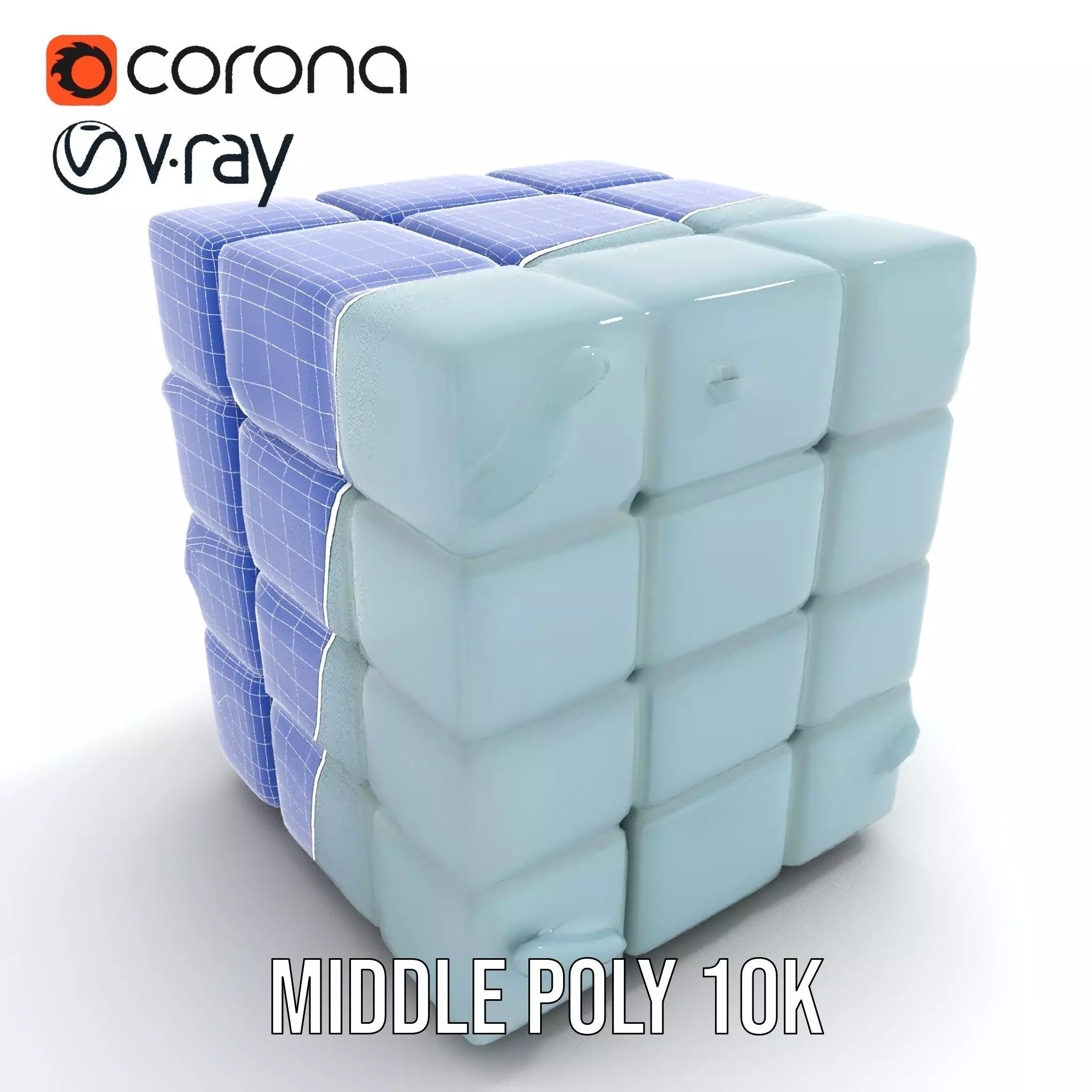 Frosty Puzzle Cube model pack Low-poly 3D model_16