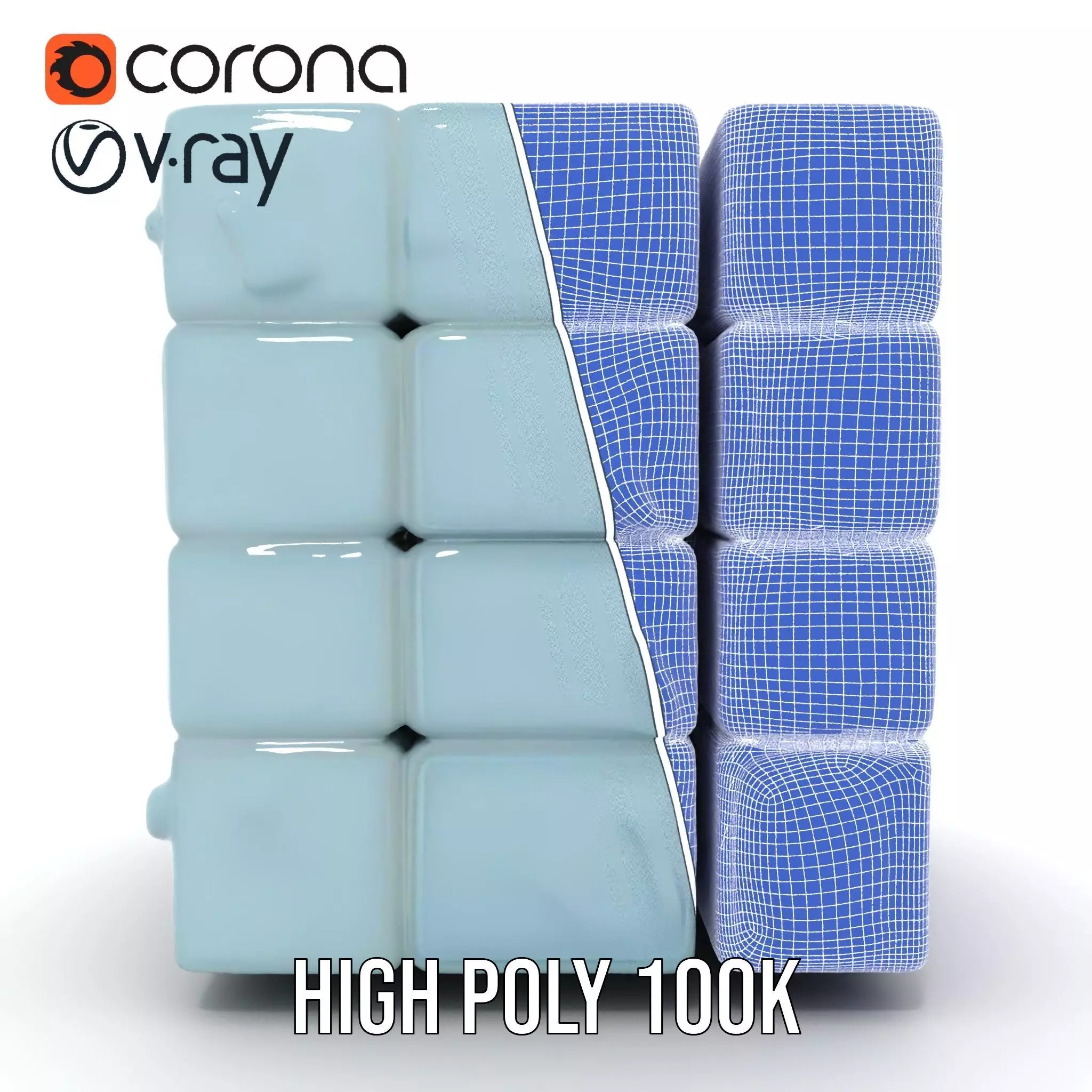 Frosty Puzzle Cube model pack Low-poly 3D model_35