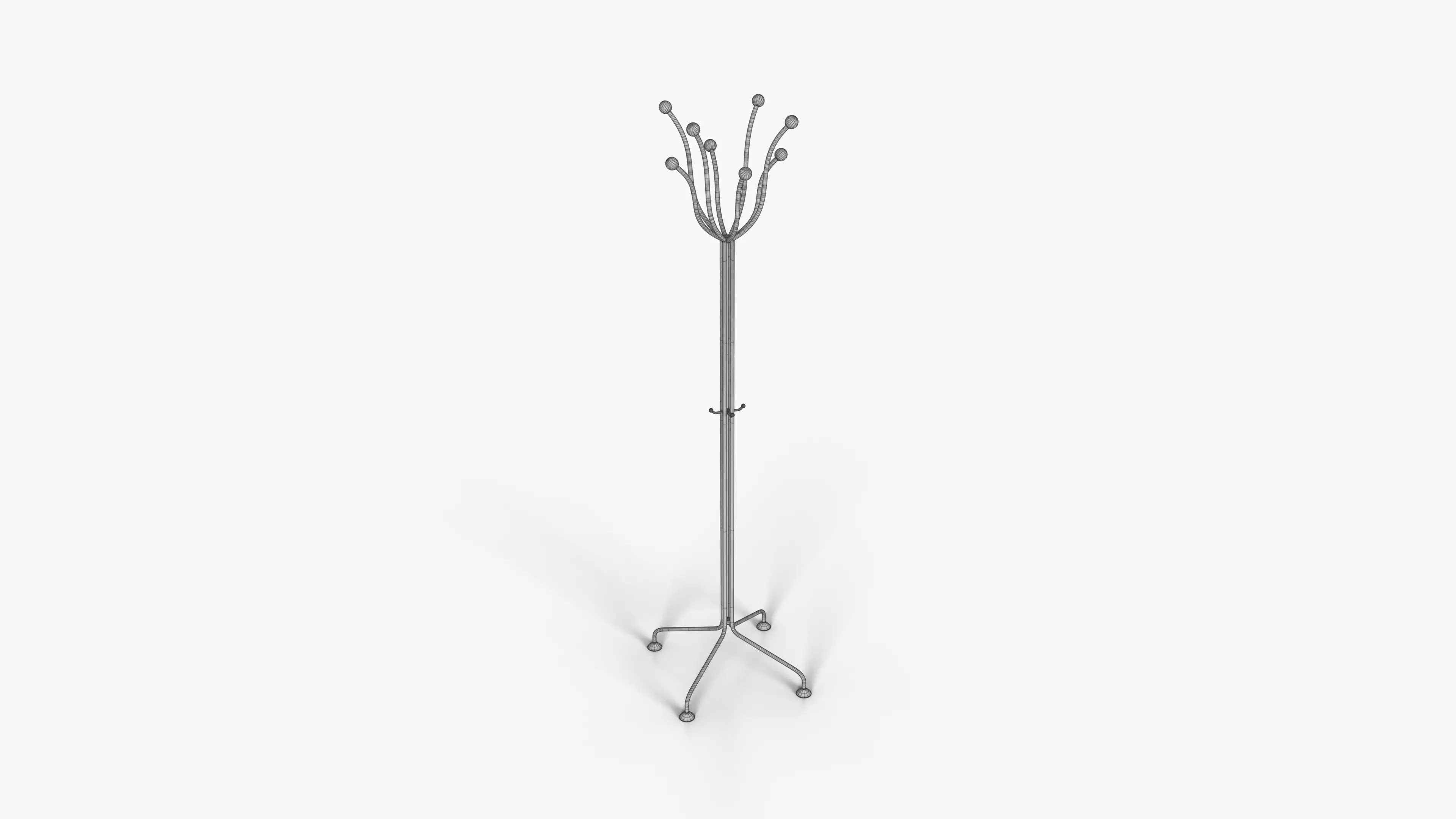 Black Floor Hanger 3D model_8