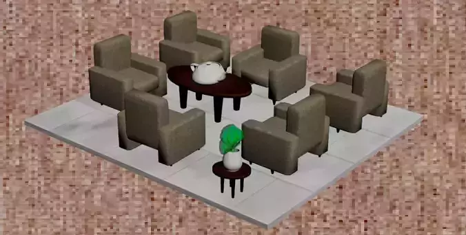 Modern Lounge Seating Arrangement