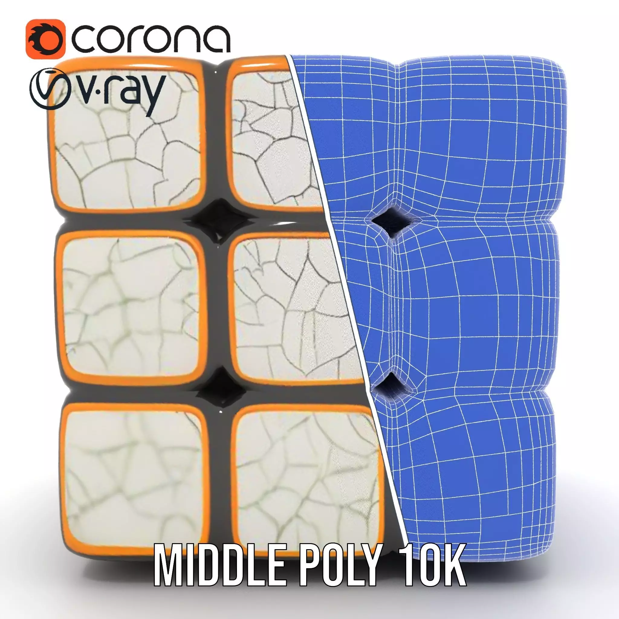 Glossy Ceramic Cube model pack Texture_30