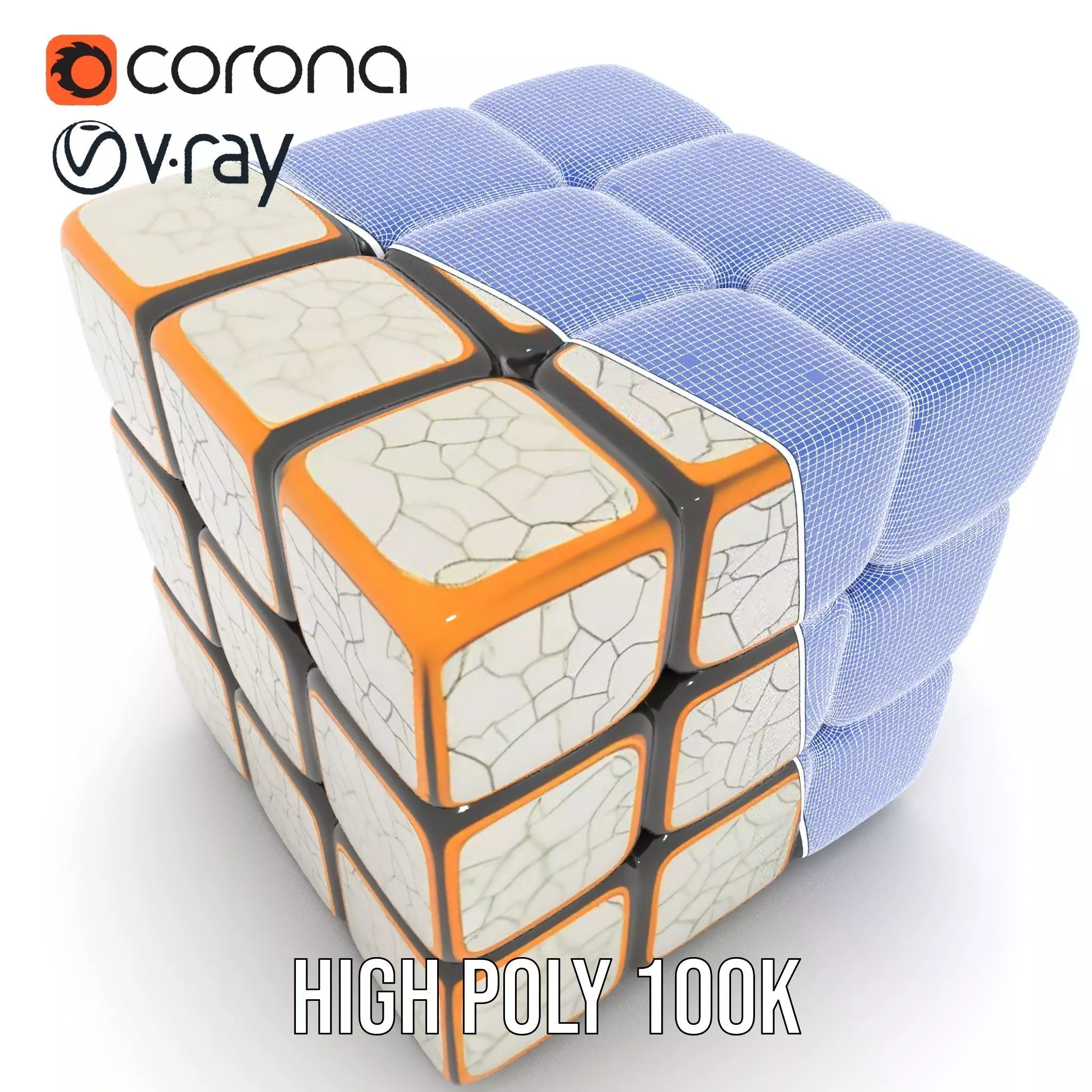 Glossy Ceramic Cube model pack Texture_33