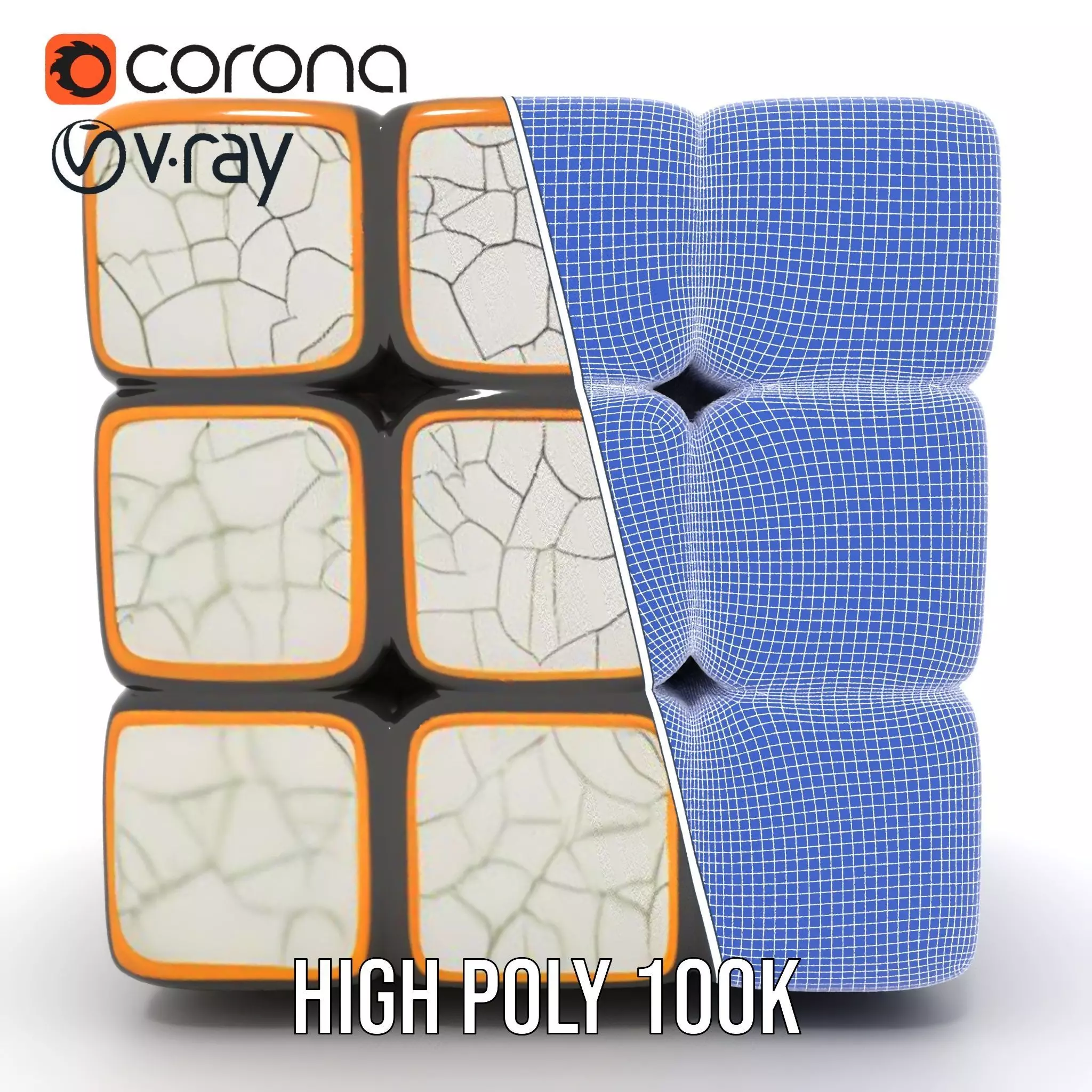 Glossy Ceramic Cube model pack Texture_34