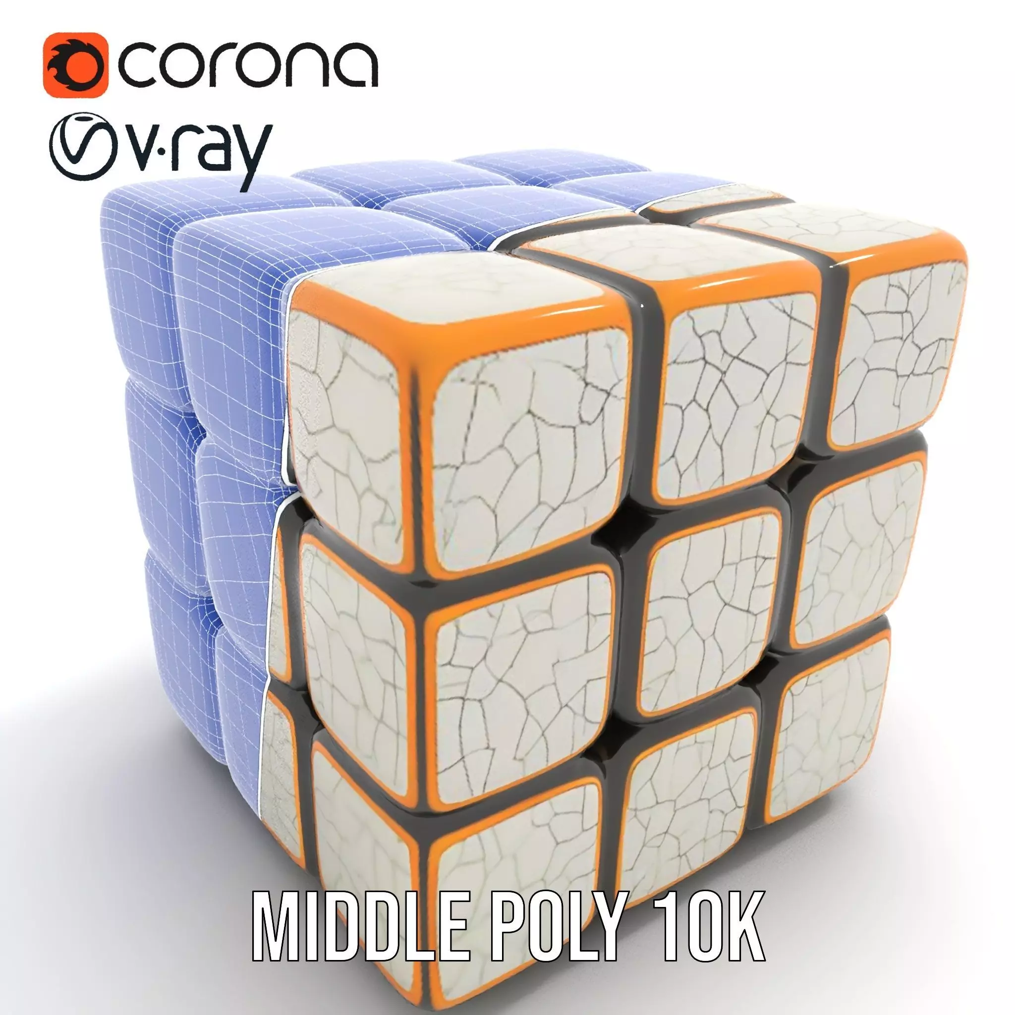 Glossy Ceramic Cube model pack Texture_25