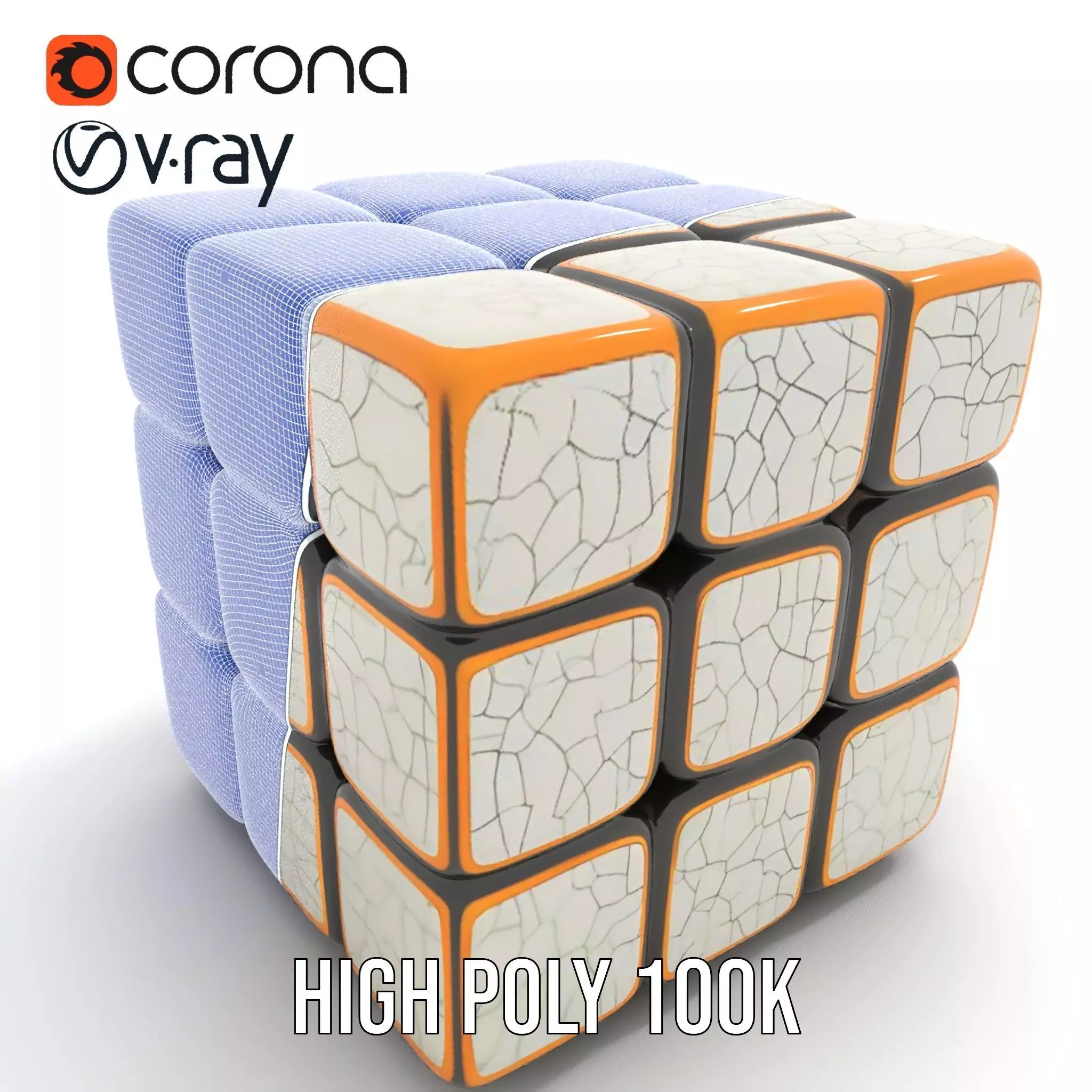 Glossy Ceramic Cube model pack Texture_29