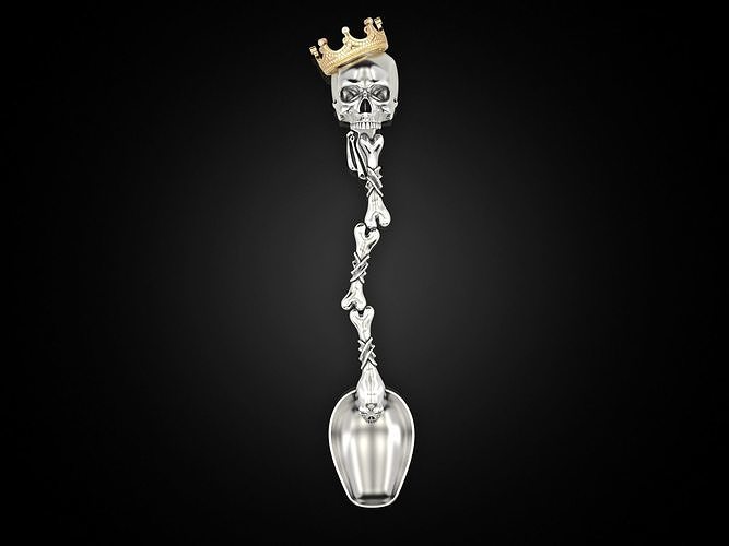 Skull Spoon V2 Updated 3D print model