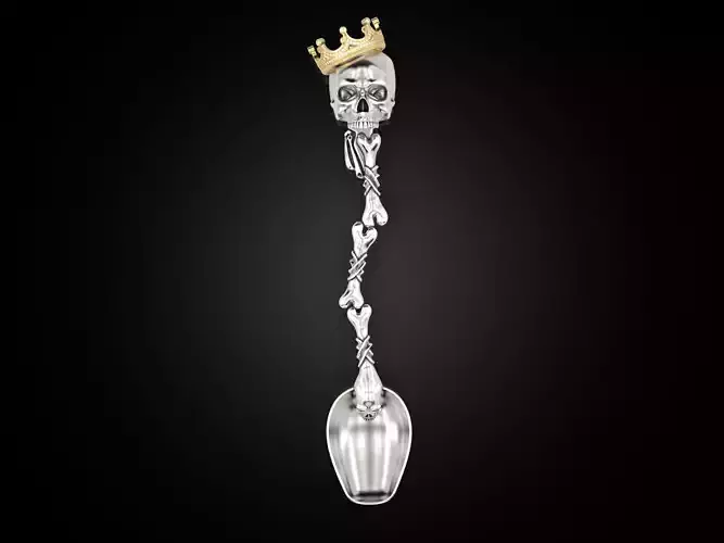 Skull Spoon V2 Updated 3D print model