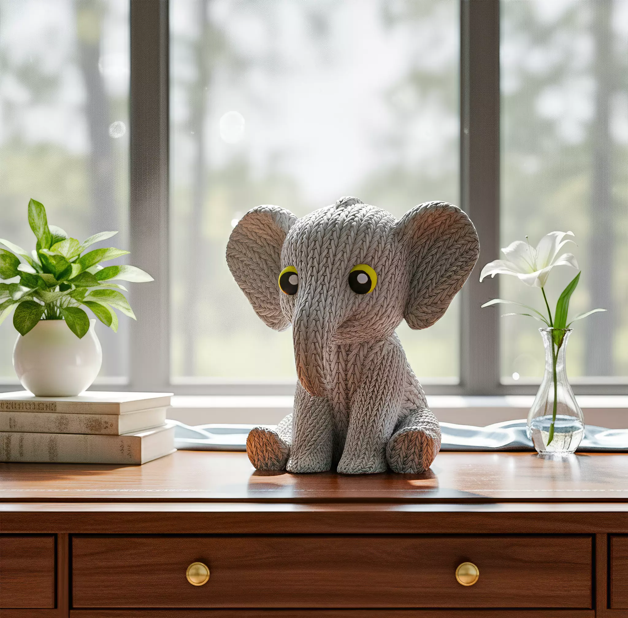 Knitted Elephant 3D Printable 3D print model_0