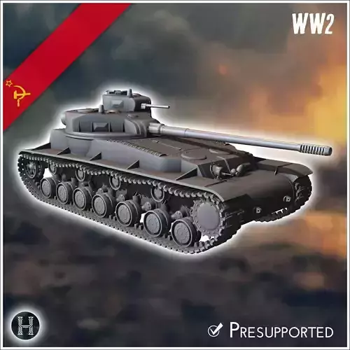 KV-4 Object 224 Buganov - Soviet army WW2 Second World East fron 3D print model
