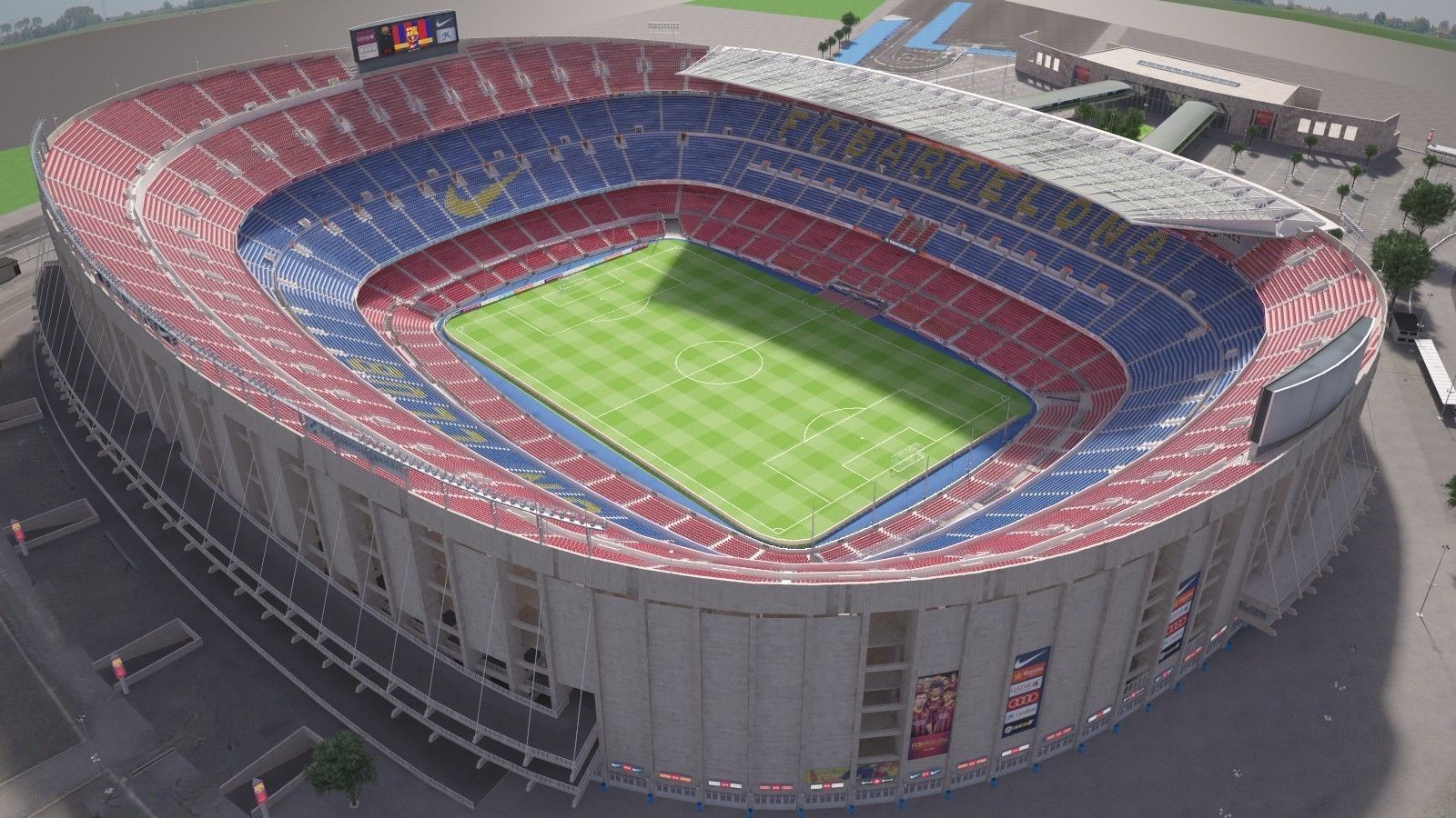 Camp Nou Barcelona Stadium 3D model_6
