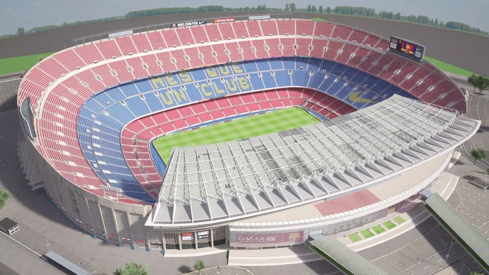 Camp Nou Barcelona Stadium 3D model_0