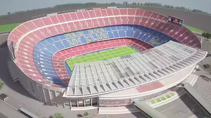 Camp Nou Barcelona Stadium 3D model