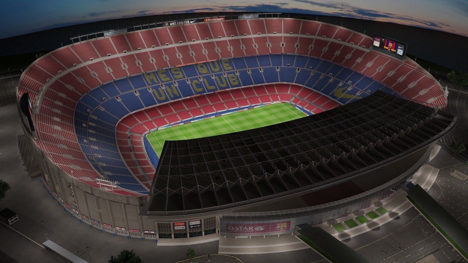 Camp Nou Barcelona Stadium 3D model_16