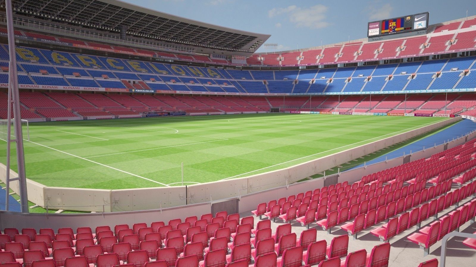 Camp Nou Barcelona Stadium 3D model_10