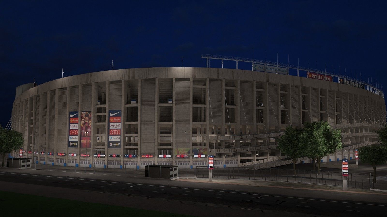 Camp Nou Barcelona Stadium 3D model_12