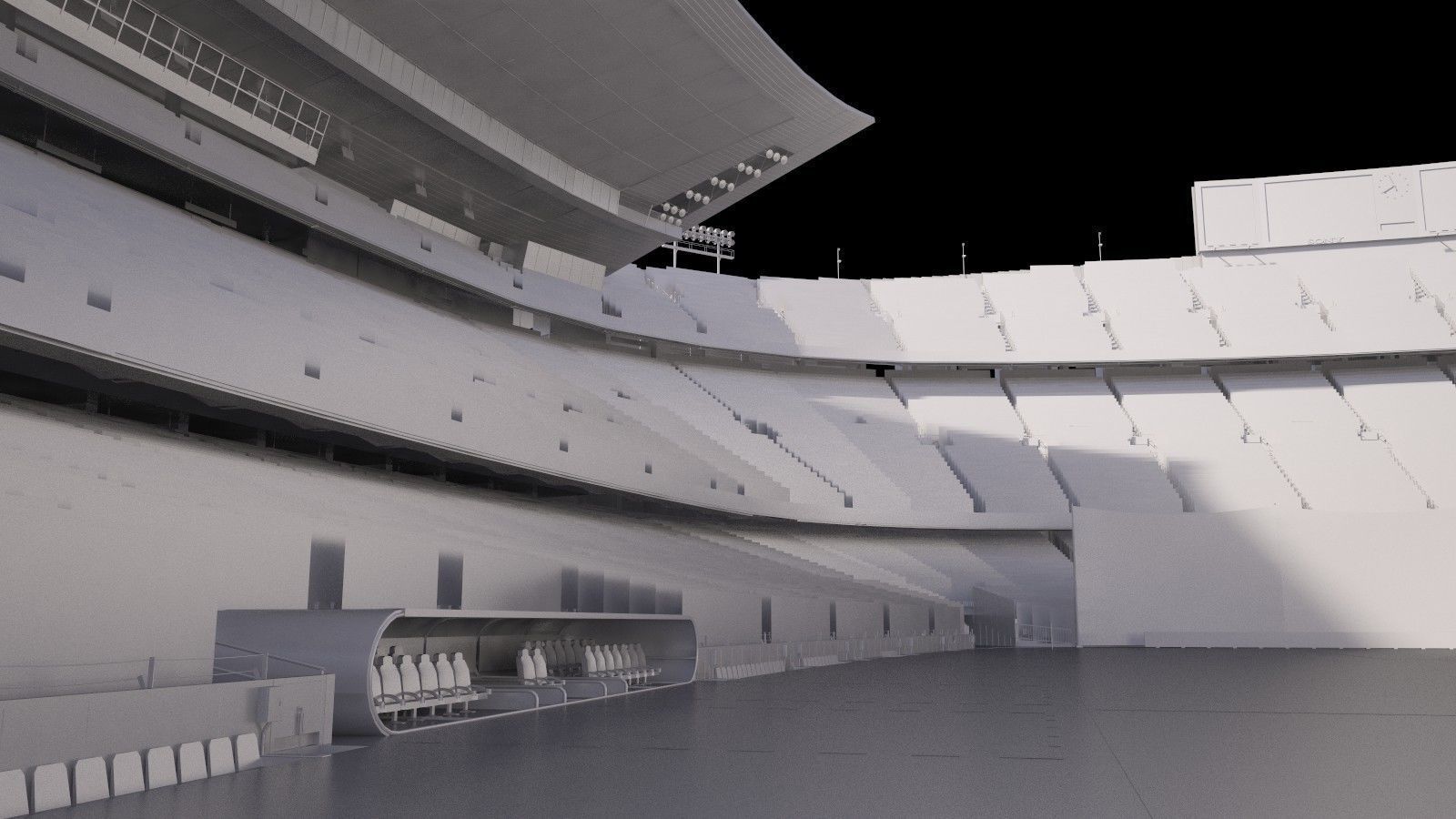 Camp Nou Barcelona Stadium 3D model_19