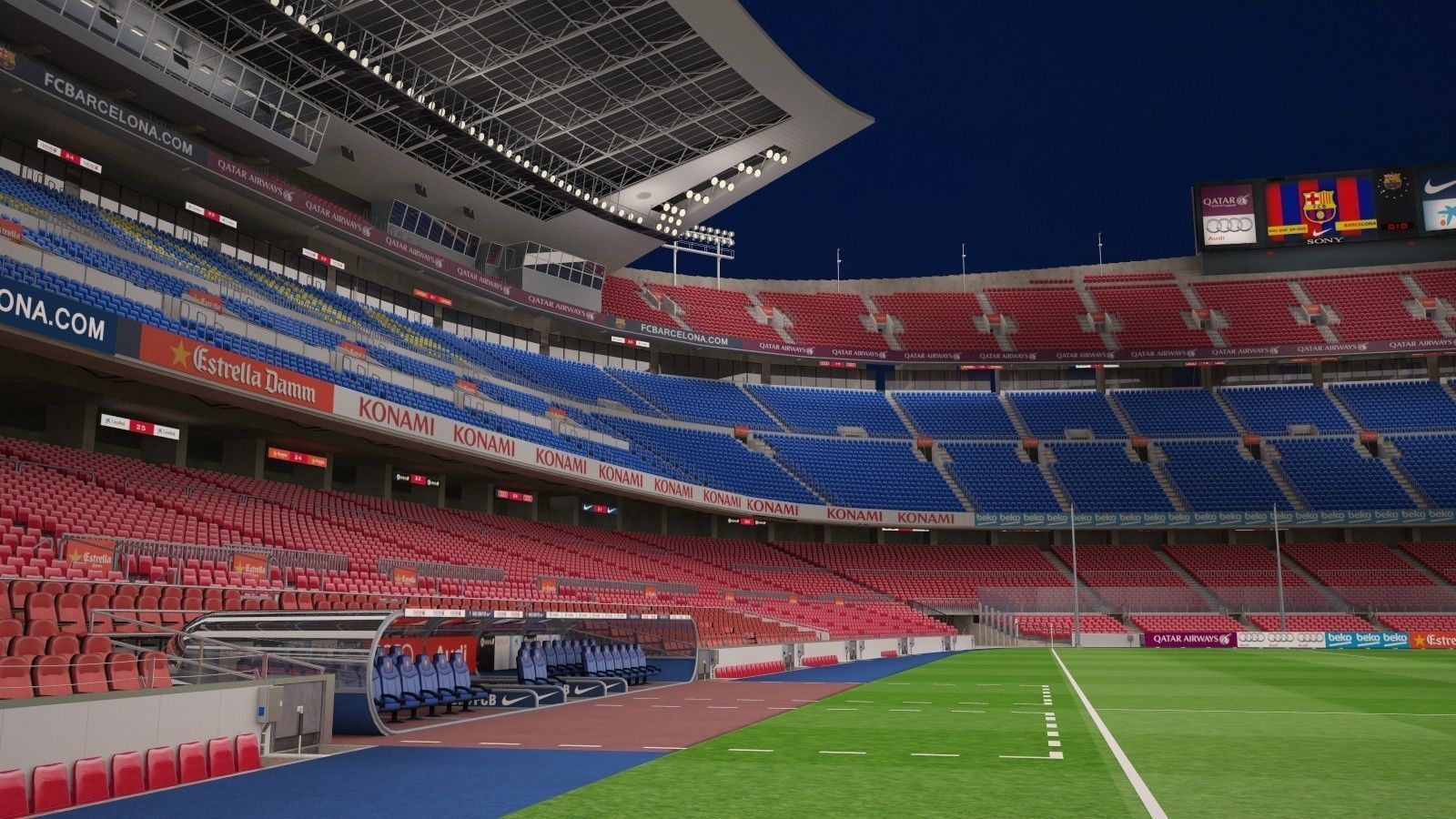 Camp Nou Barcelona Stadium 3D model_9