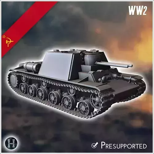 KV-7-2 Object 227 U-14 76mm - Soviet army WW2 Second World East 