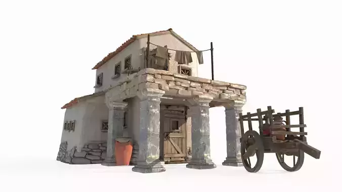 Medieval red-tiled houses