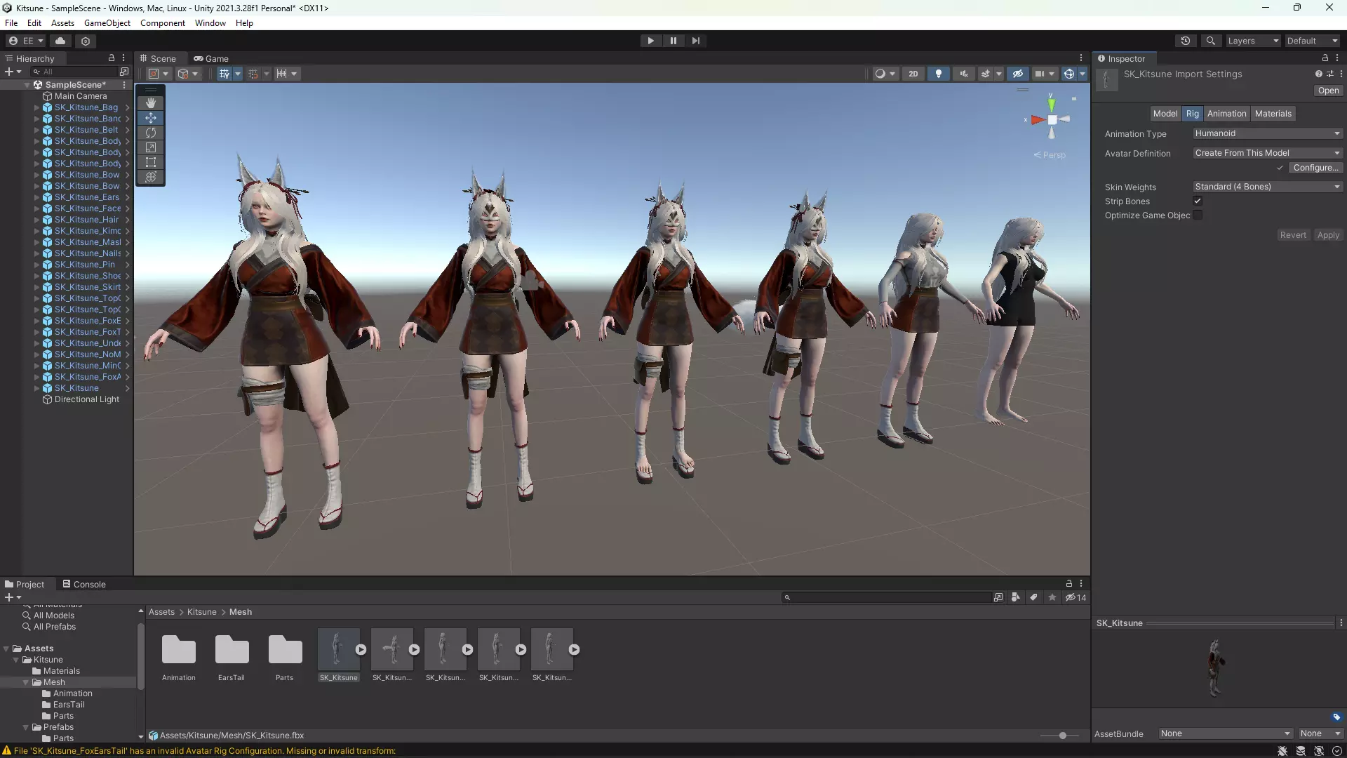 Kitsune Low-poly 3D model_18