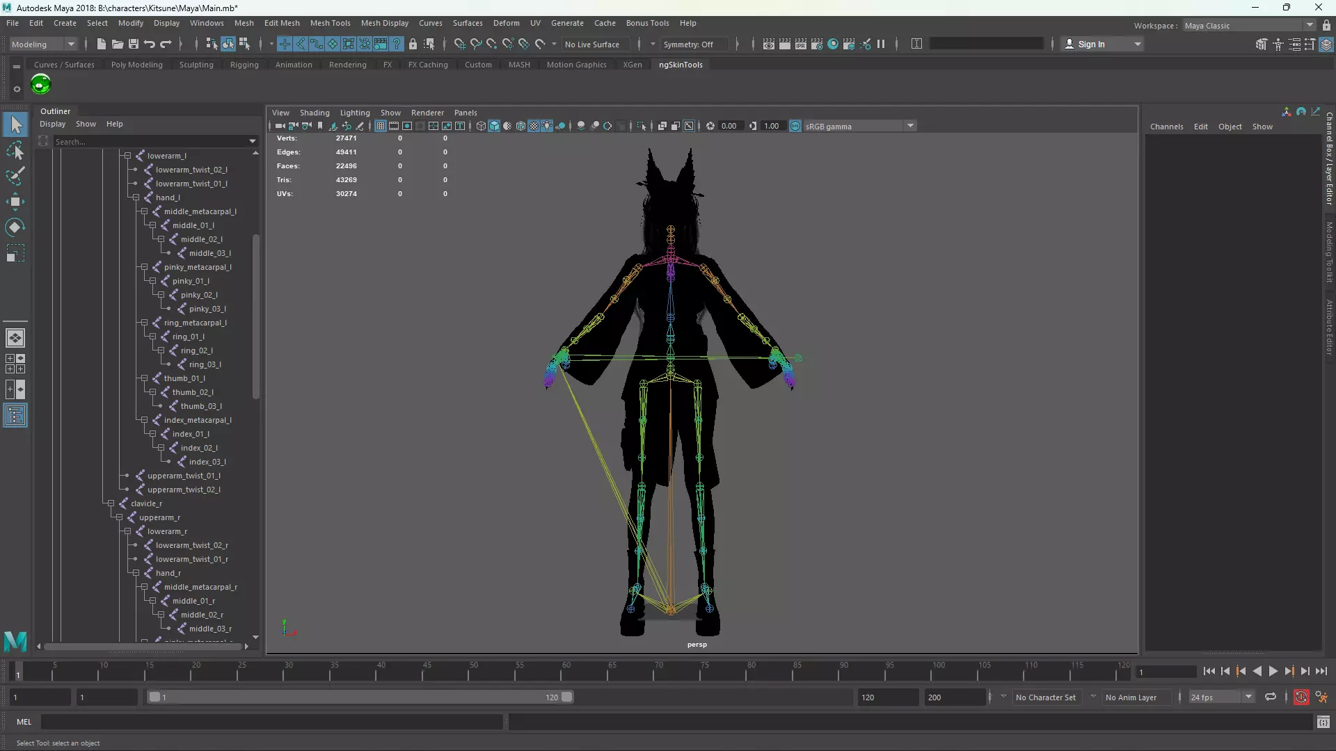 Kitsune Low-poly 3D model_15
