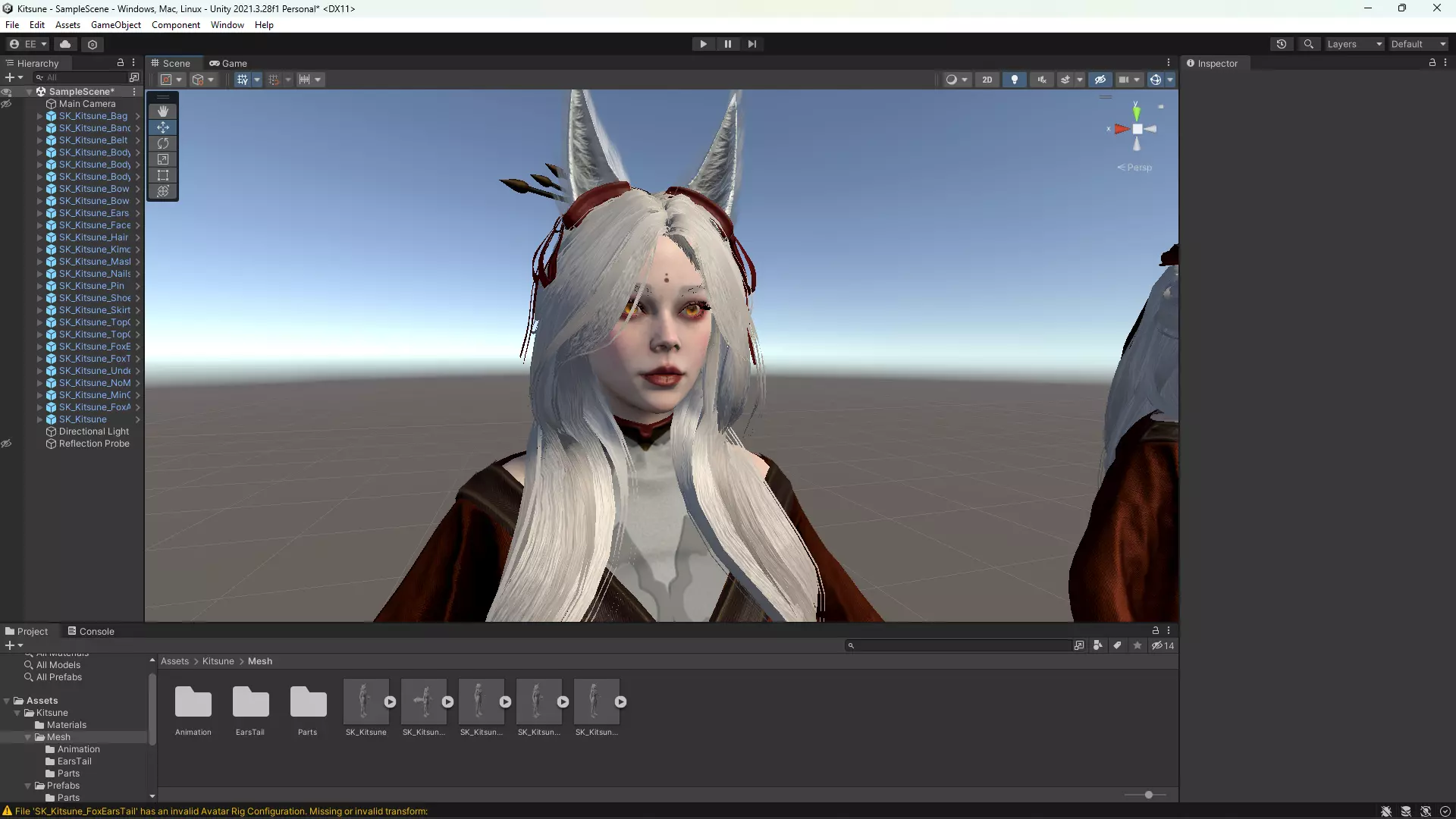 Kitsune Low-poly 3D model_17