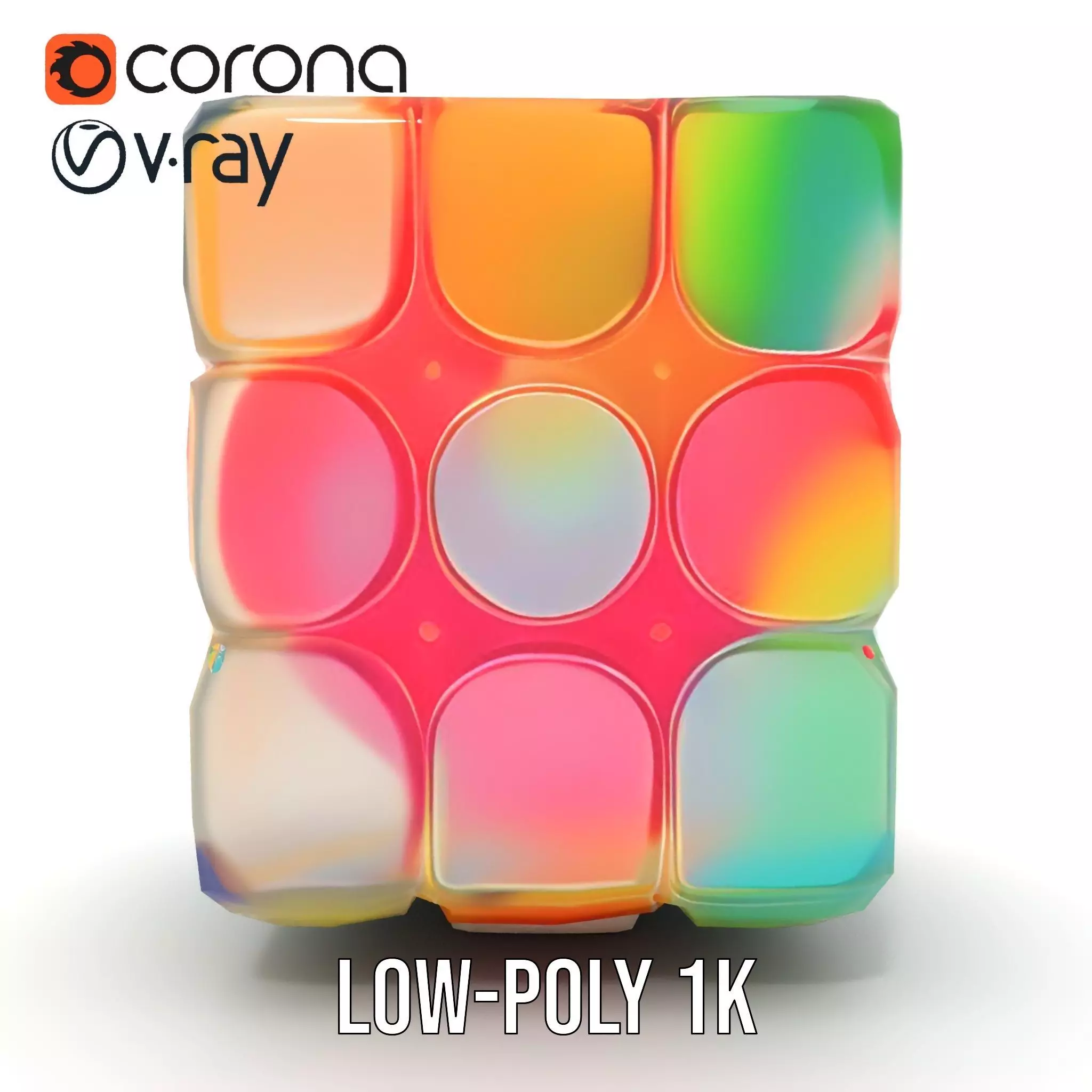 Vibrant Puzzle Cube model pack Low-poly 3D model_18