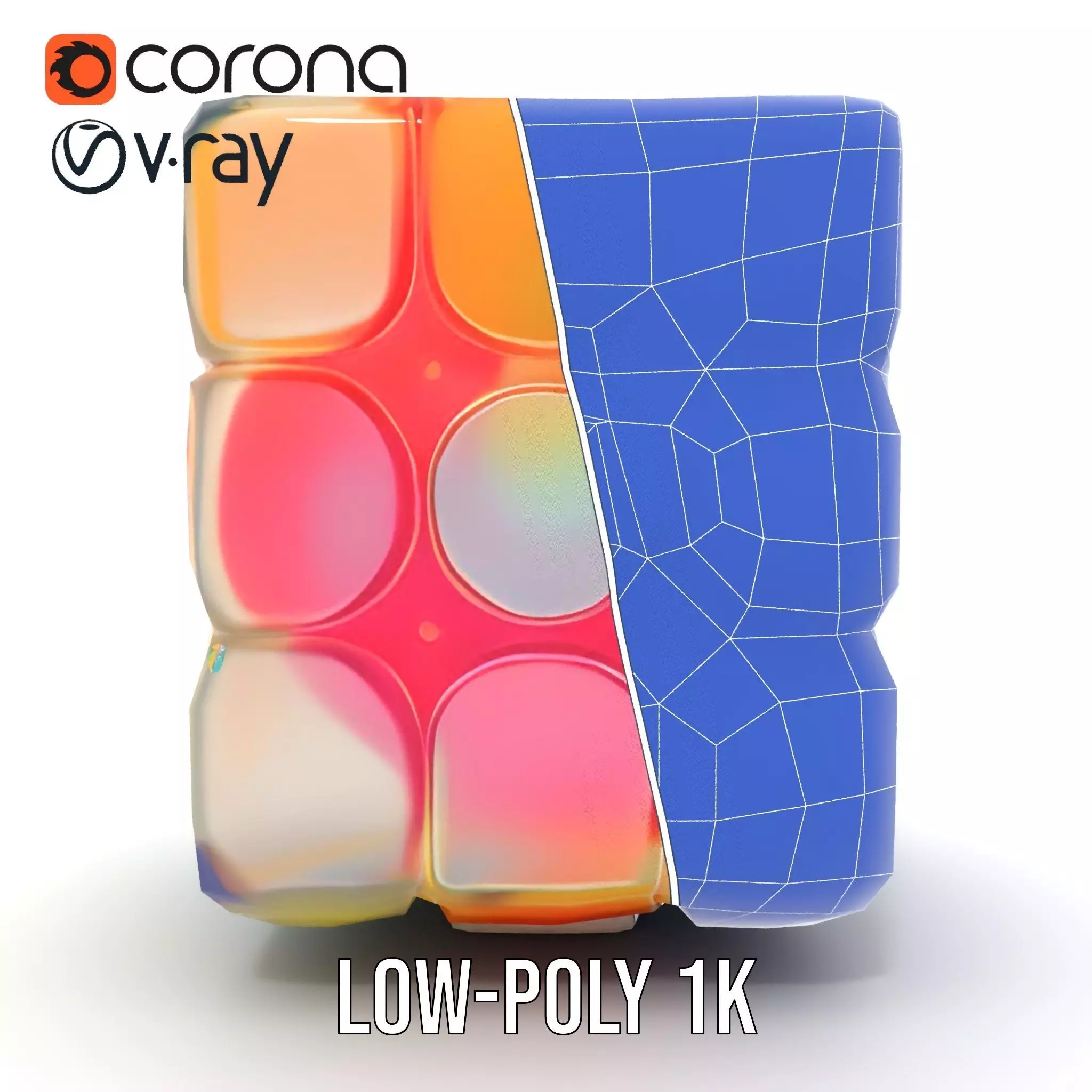 Vibrant Puzzle Cube model pack Low-poly 3D model_26