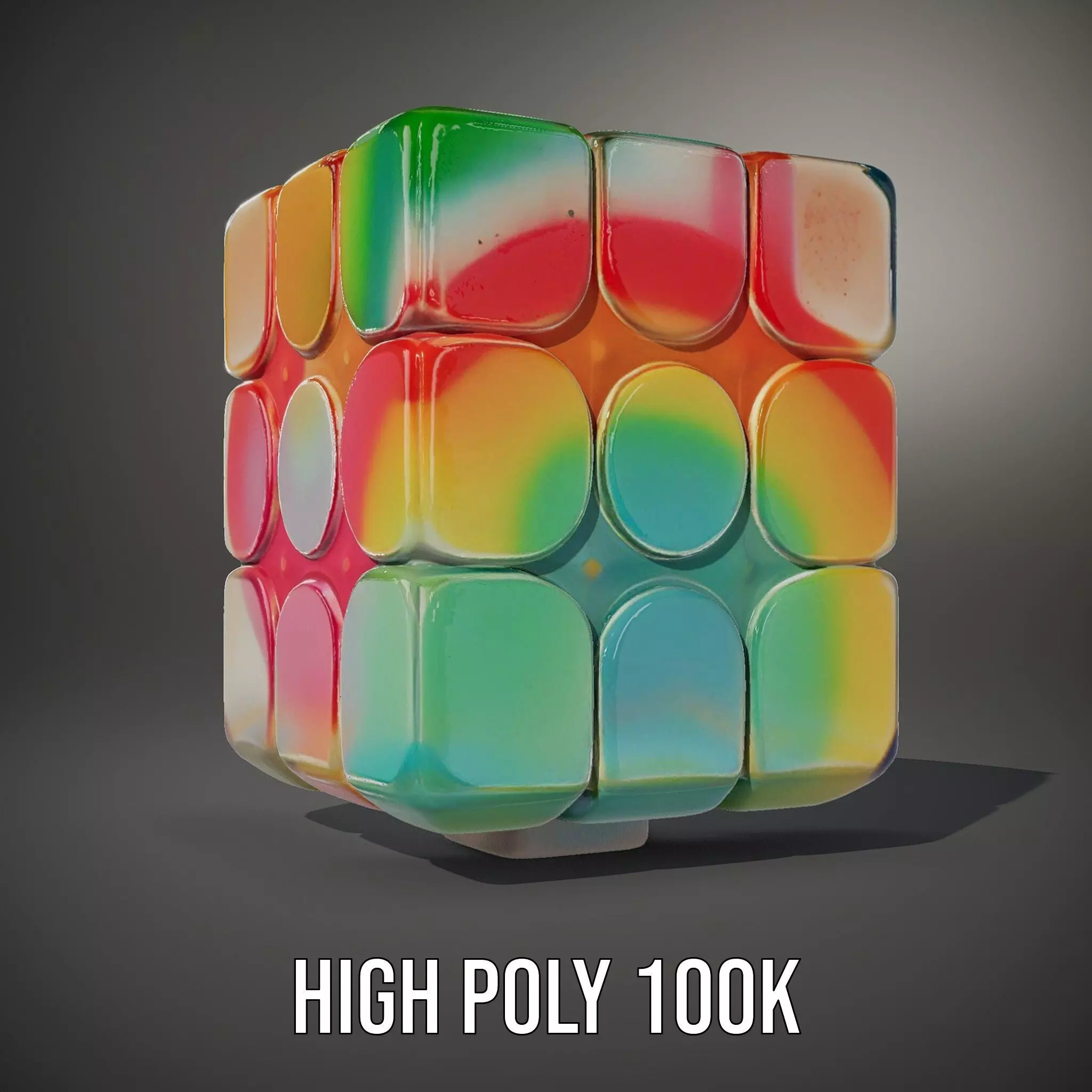 Vibrant Puzzle Cube model pack Low-poly 3D model_11