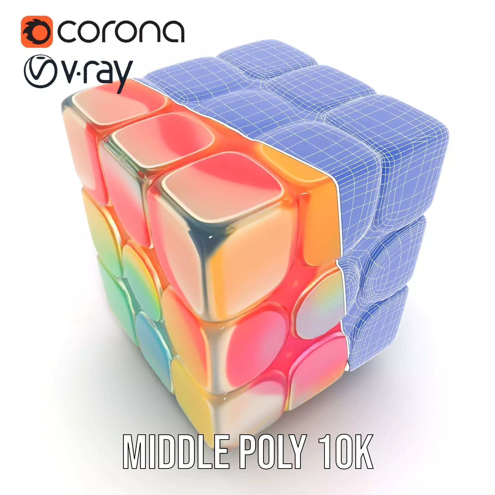 Vibrant Puzzle Cube model pack Low-poly 3D model_30