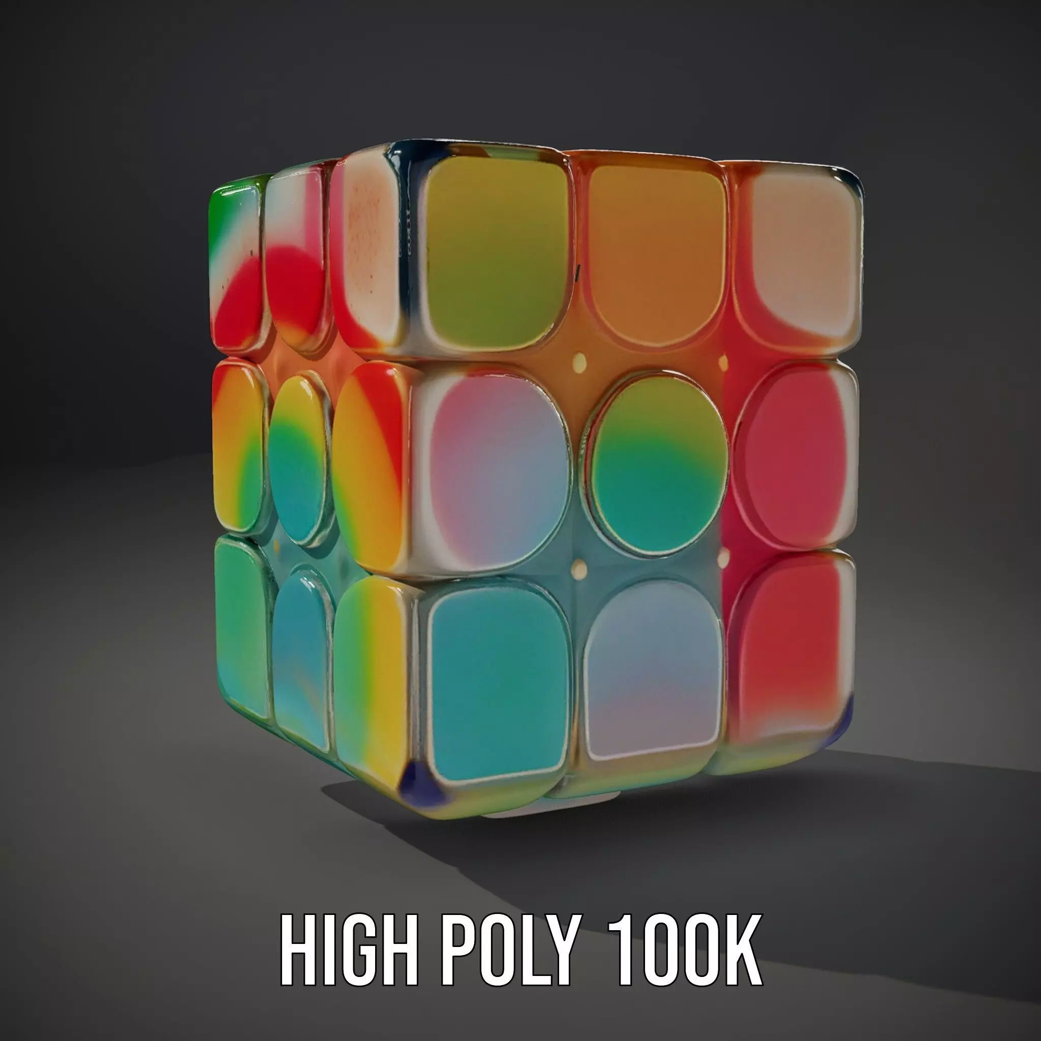 Vibrant Puzzle Cube model pack Low-poly 3D model_9