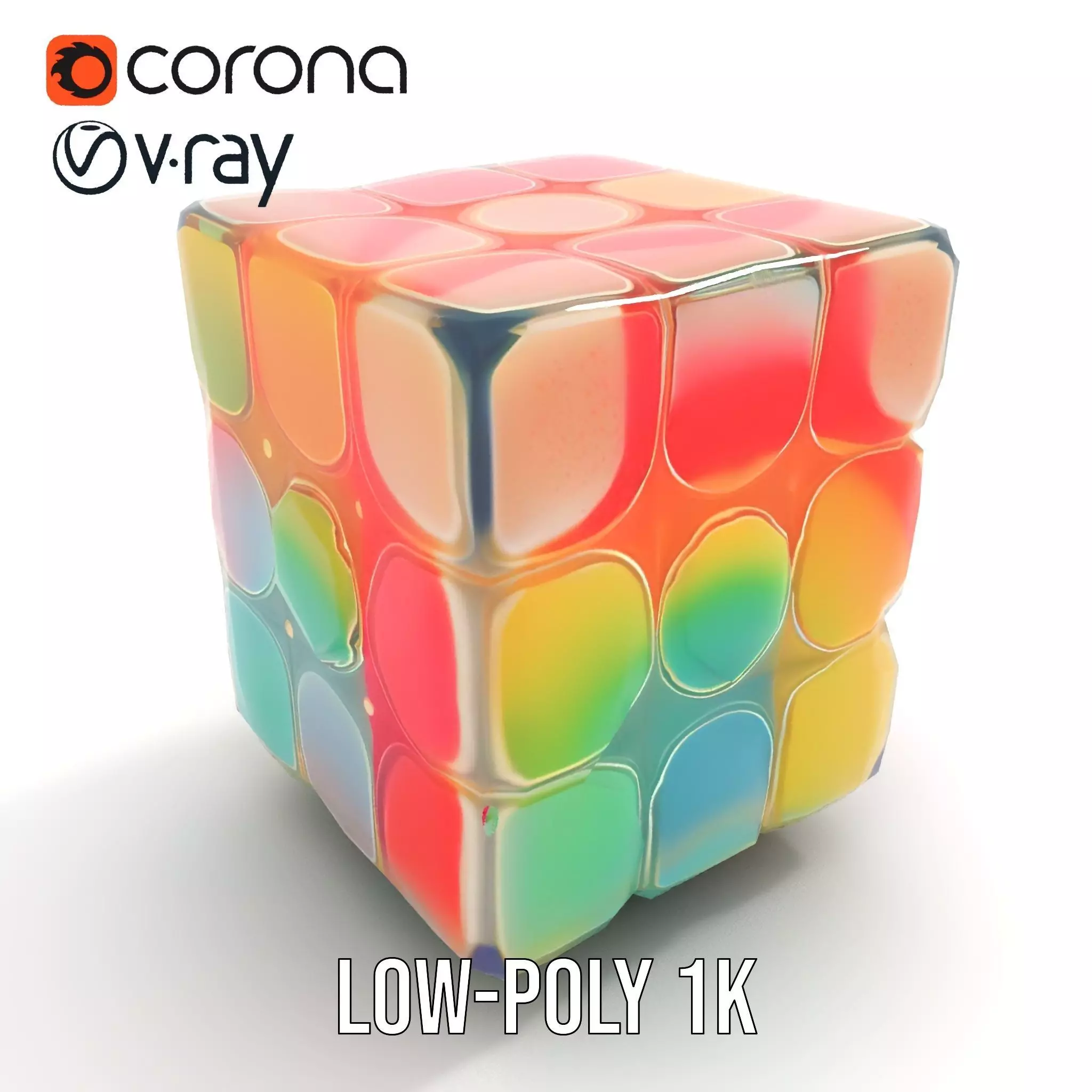 Vibrant Puzzle Cube model pack Low-poly 3D model_8