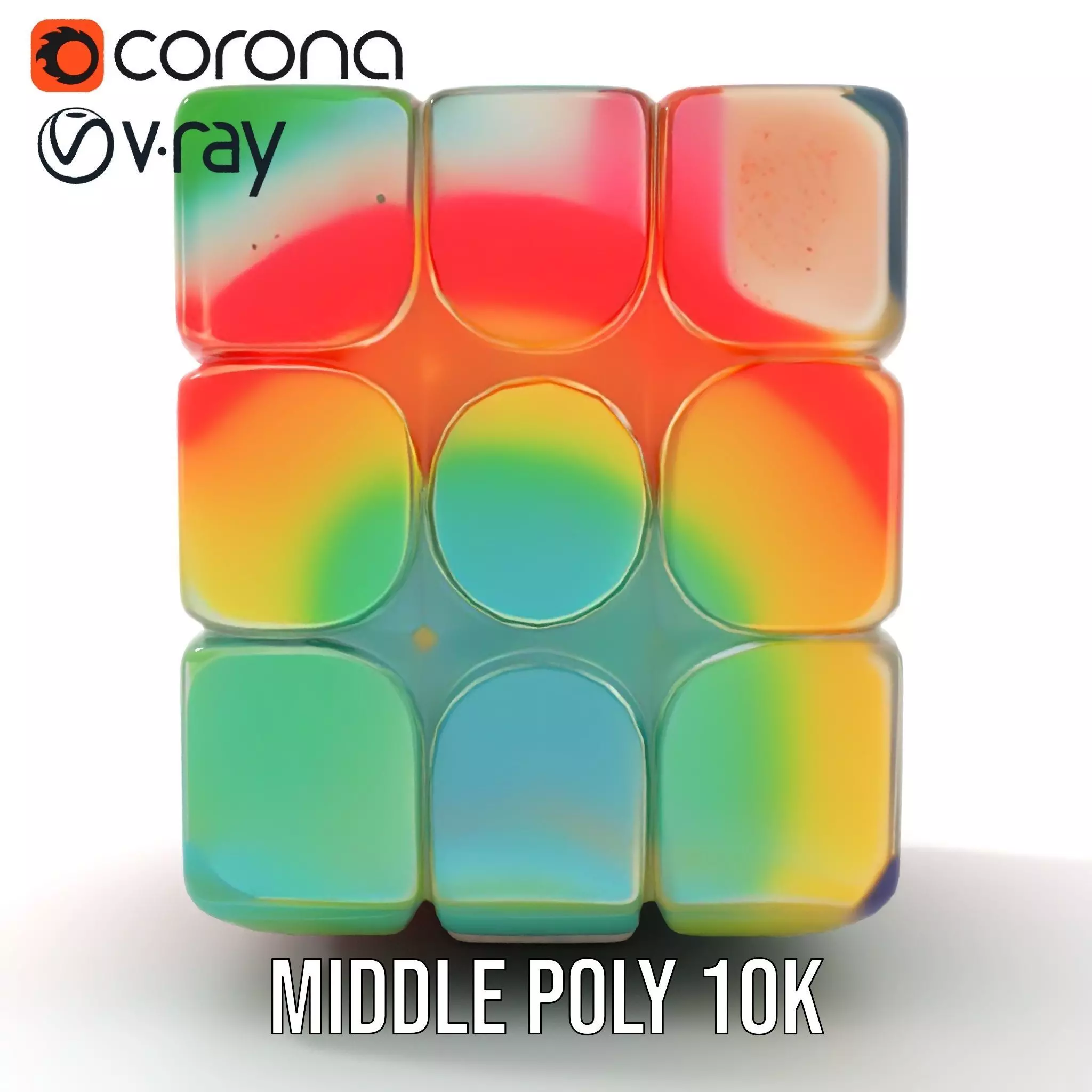 Vibrant Puzzle Cube model pack Low-poly 3D model_14