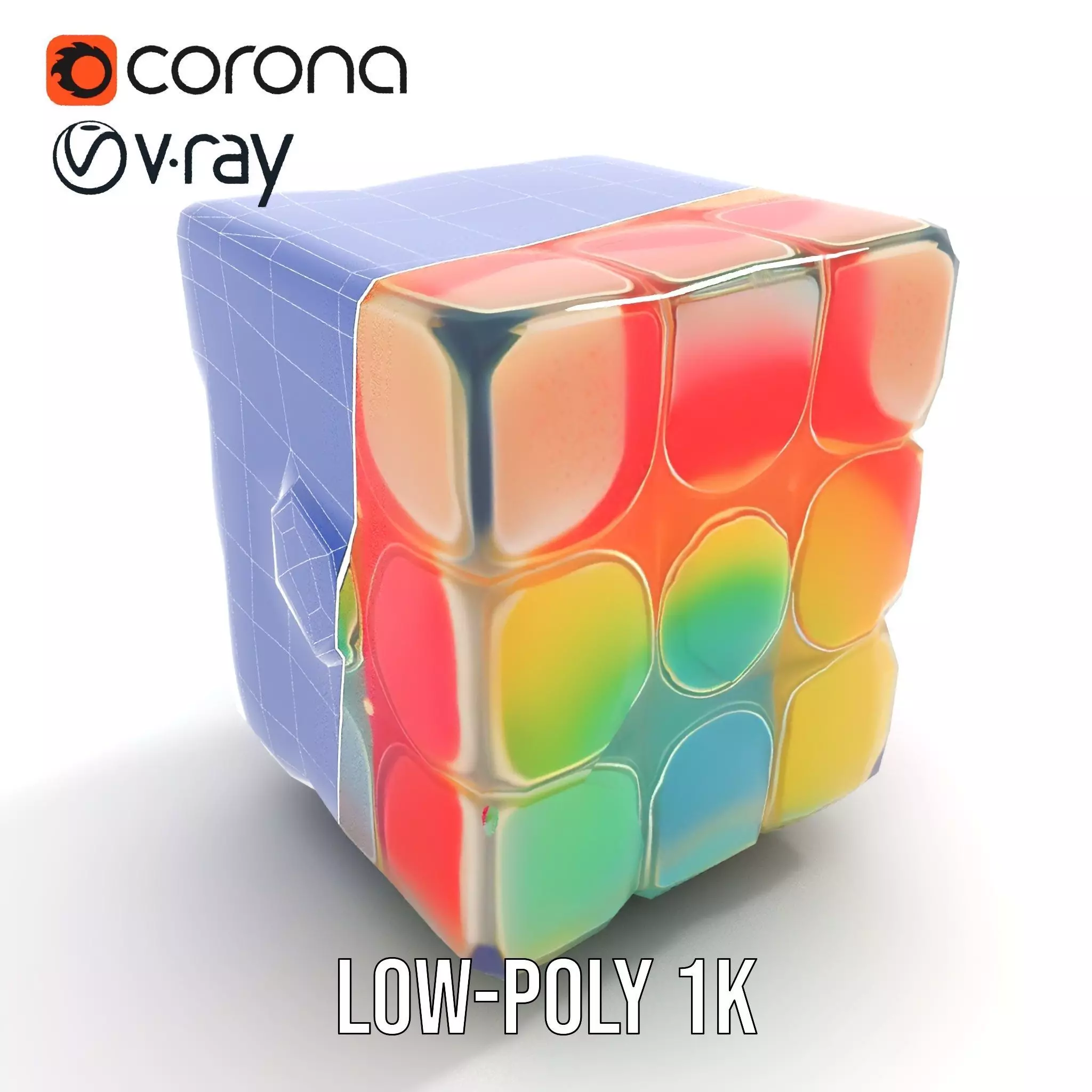 Vibrant Puzzle Cube model pack Low-poly 3D model_13