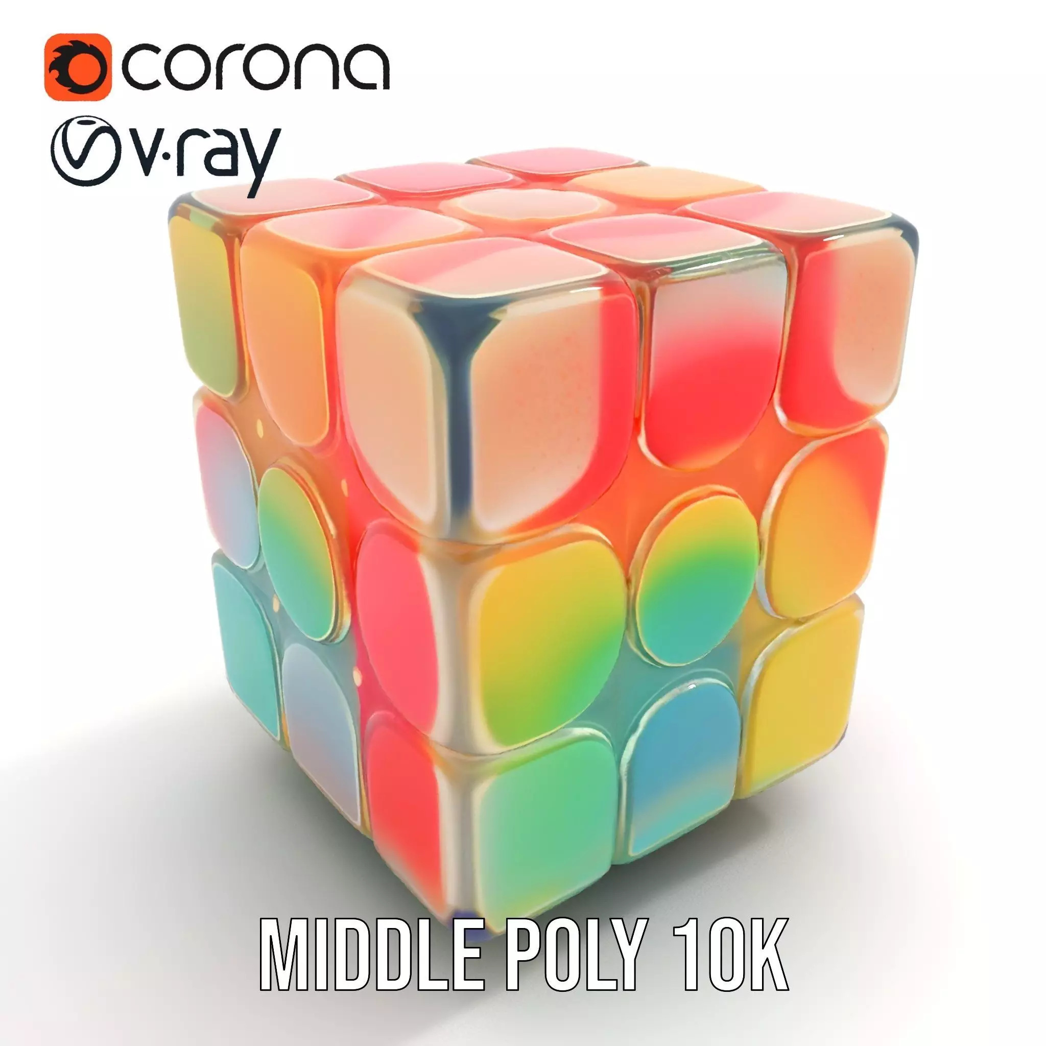 Vibrant Puzzle Cube model pack Low-poly 3D model_7