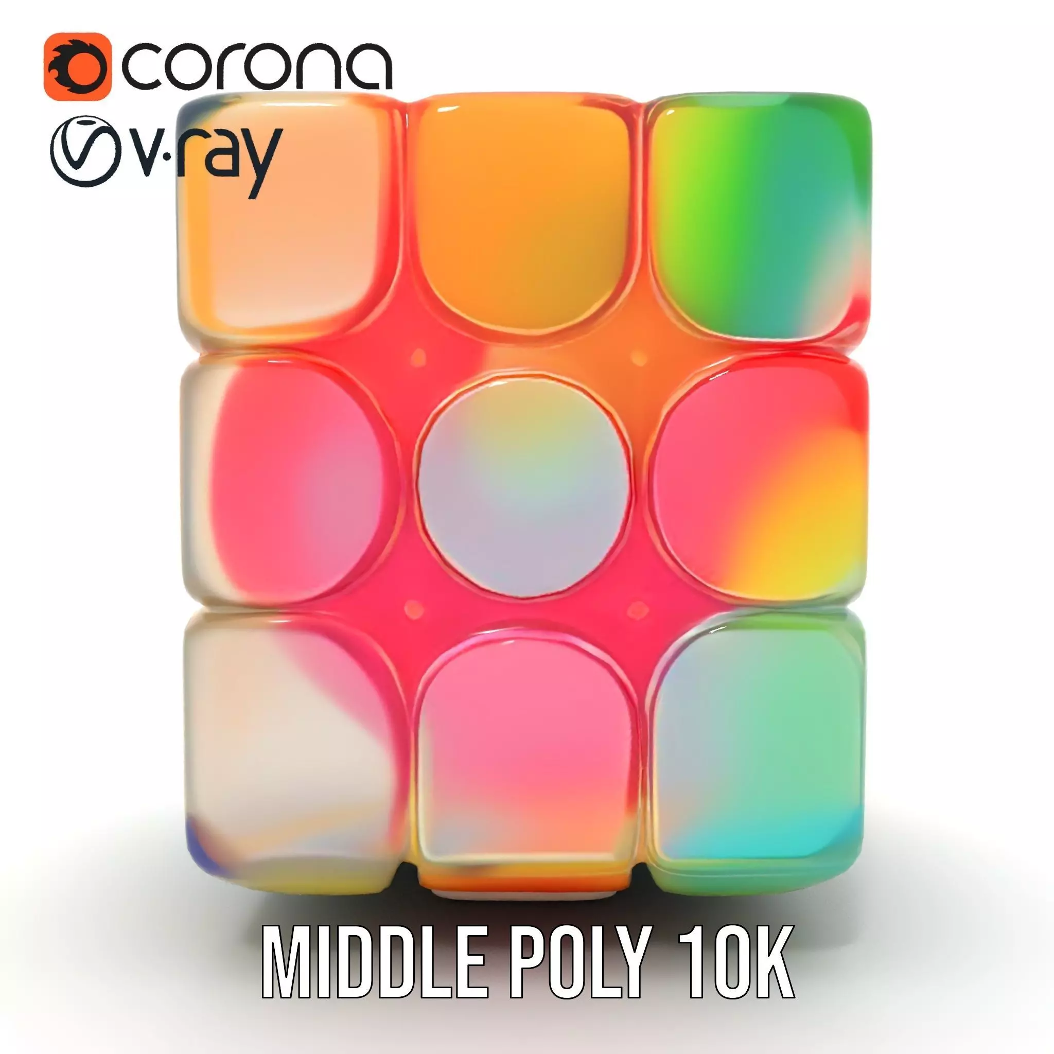 Vibrant Puzzle Cube model pack Low-poly 3D model_20