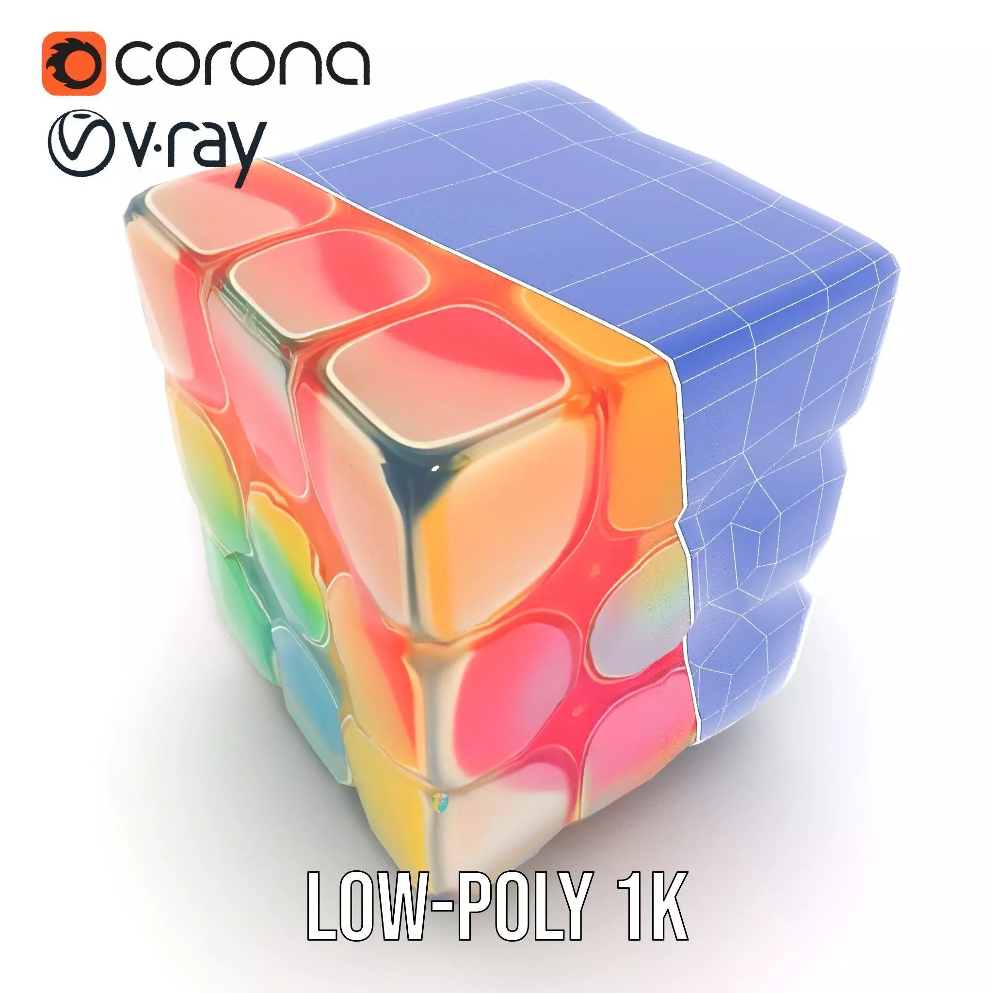 Vibrant Puzzle Cube model pack Low-poly 3D model_29