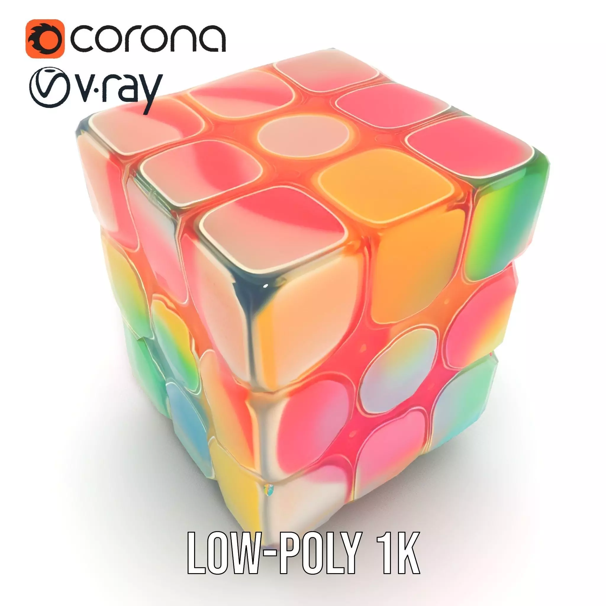 Vibrant Puzzle Cube model pack Low-poly 3D model_10
