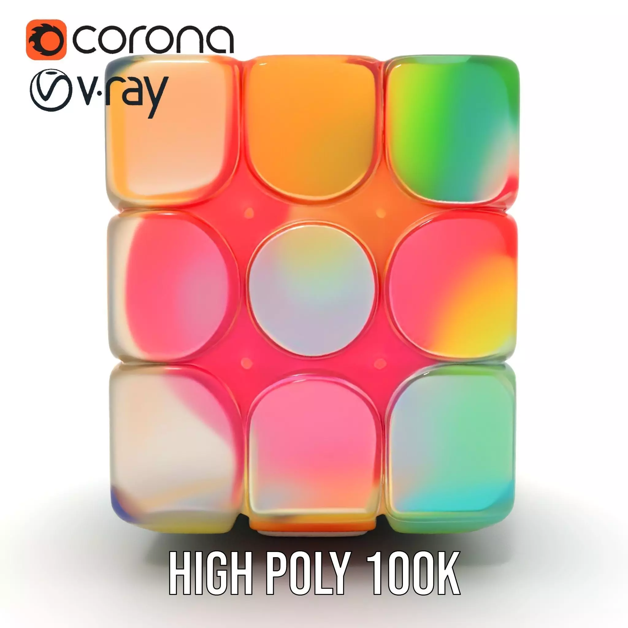 Vibrant Puzzle Cube model pack Low-poly 3D model_22