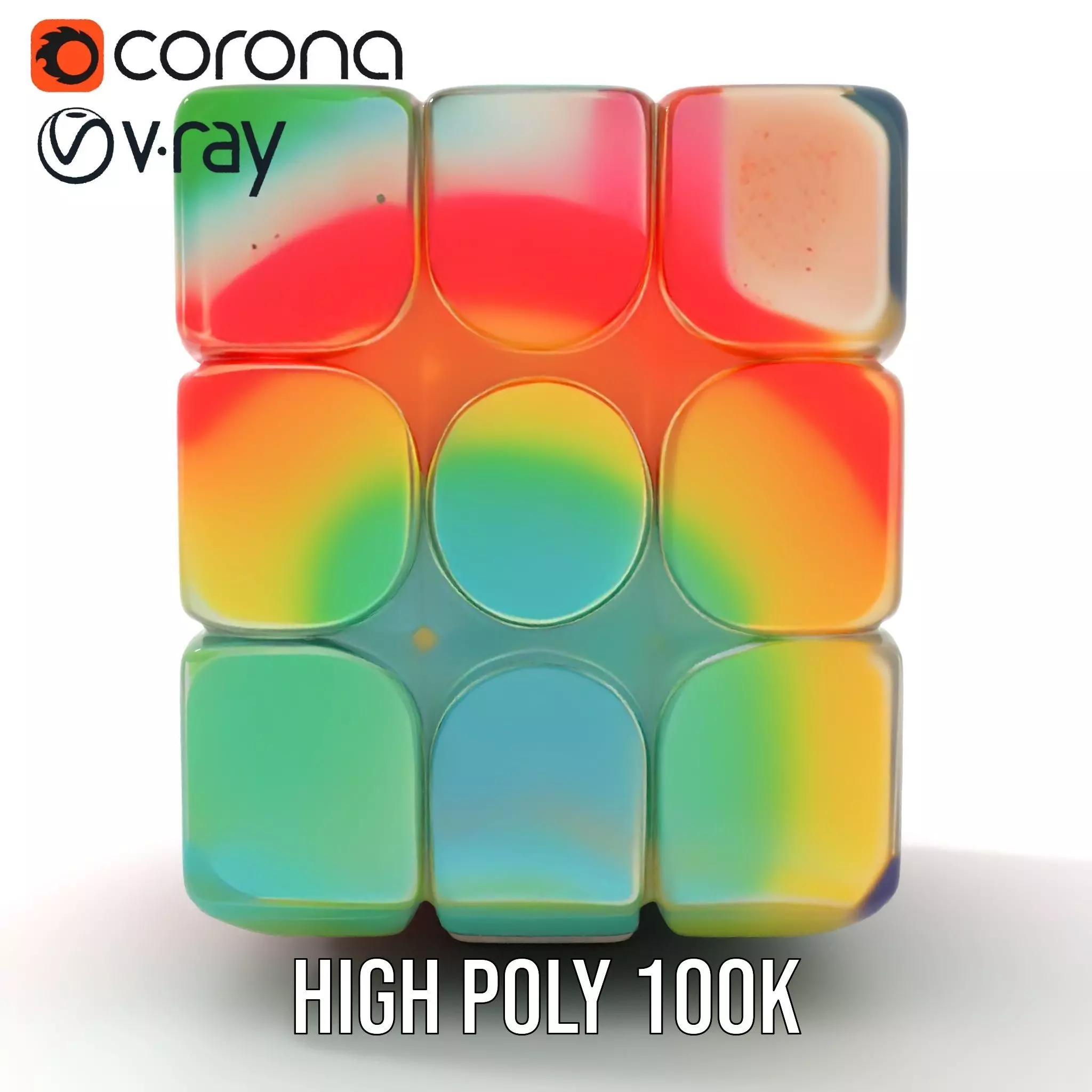 Vibrant Puzzle Cube model pack Low-poly 3D model_27