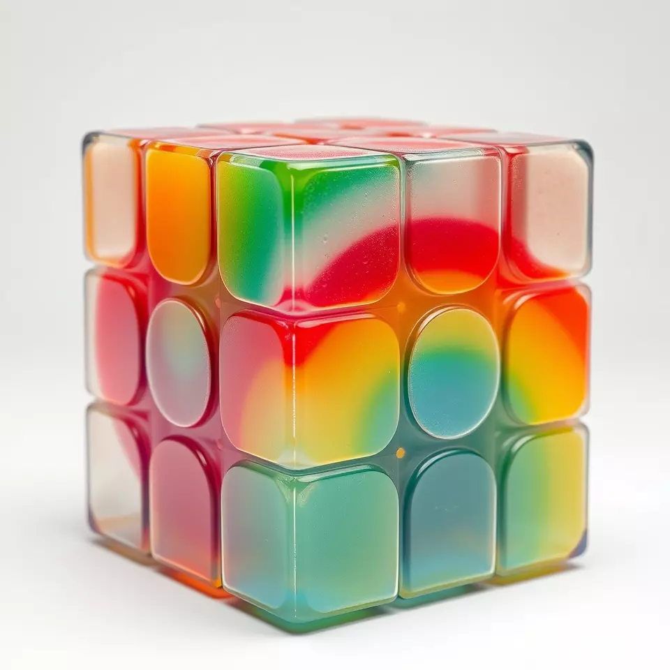 Vibrant Puzzle Cube model pack Low-poly 3D model_3