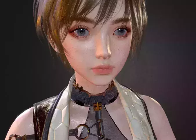 Stylized Male 3D Character Realistic Anime Style Full Body Model