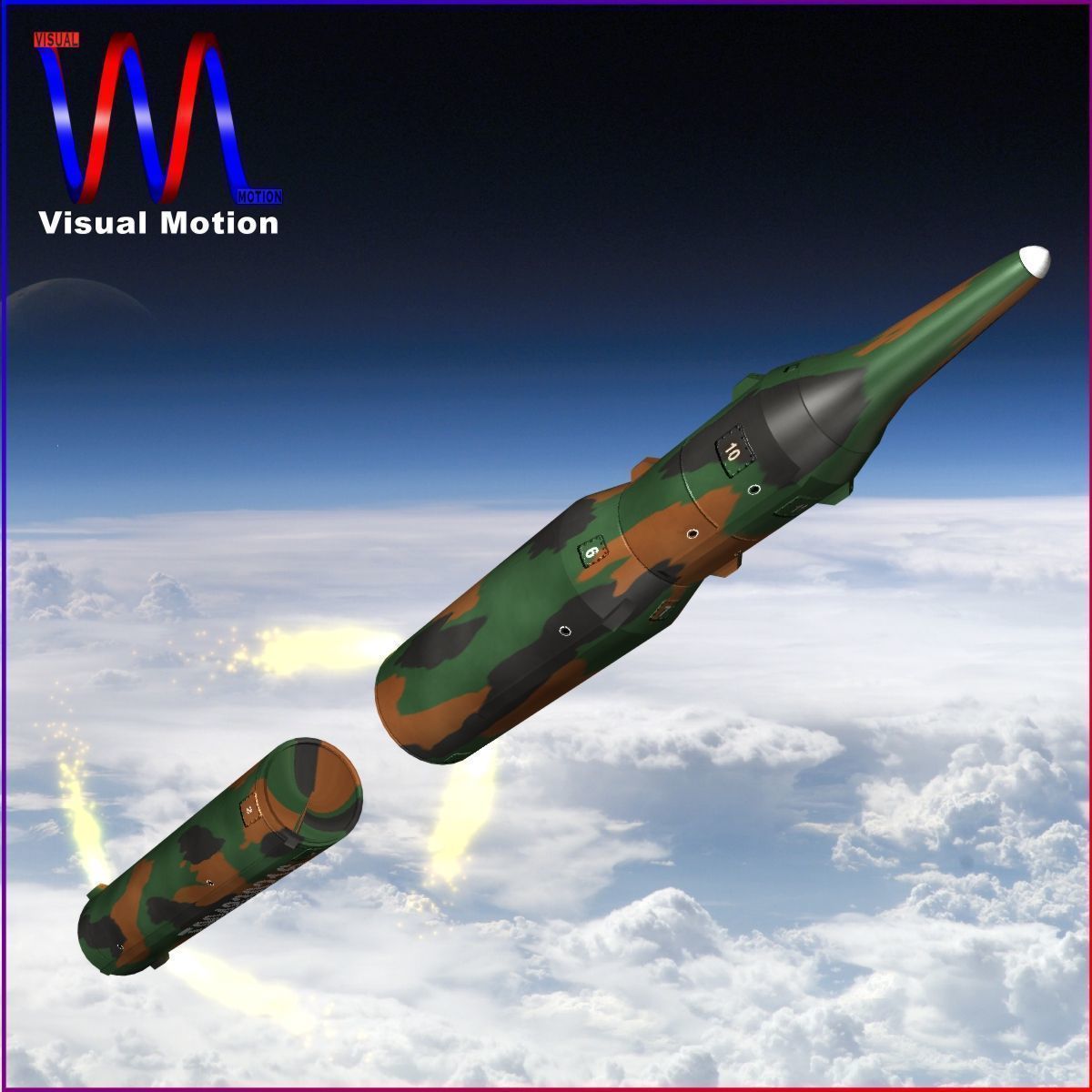 KN-08 No Dong-C Ballitic Missile 3D model_1