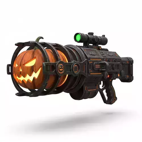 Halloween Jack O Lantern Plasma Cannon 3D Model